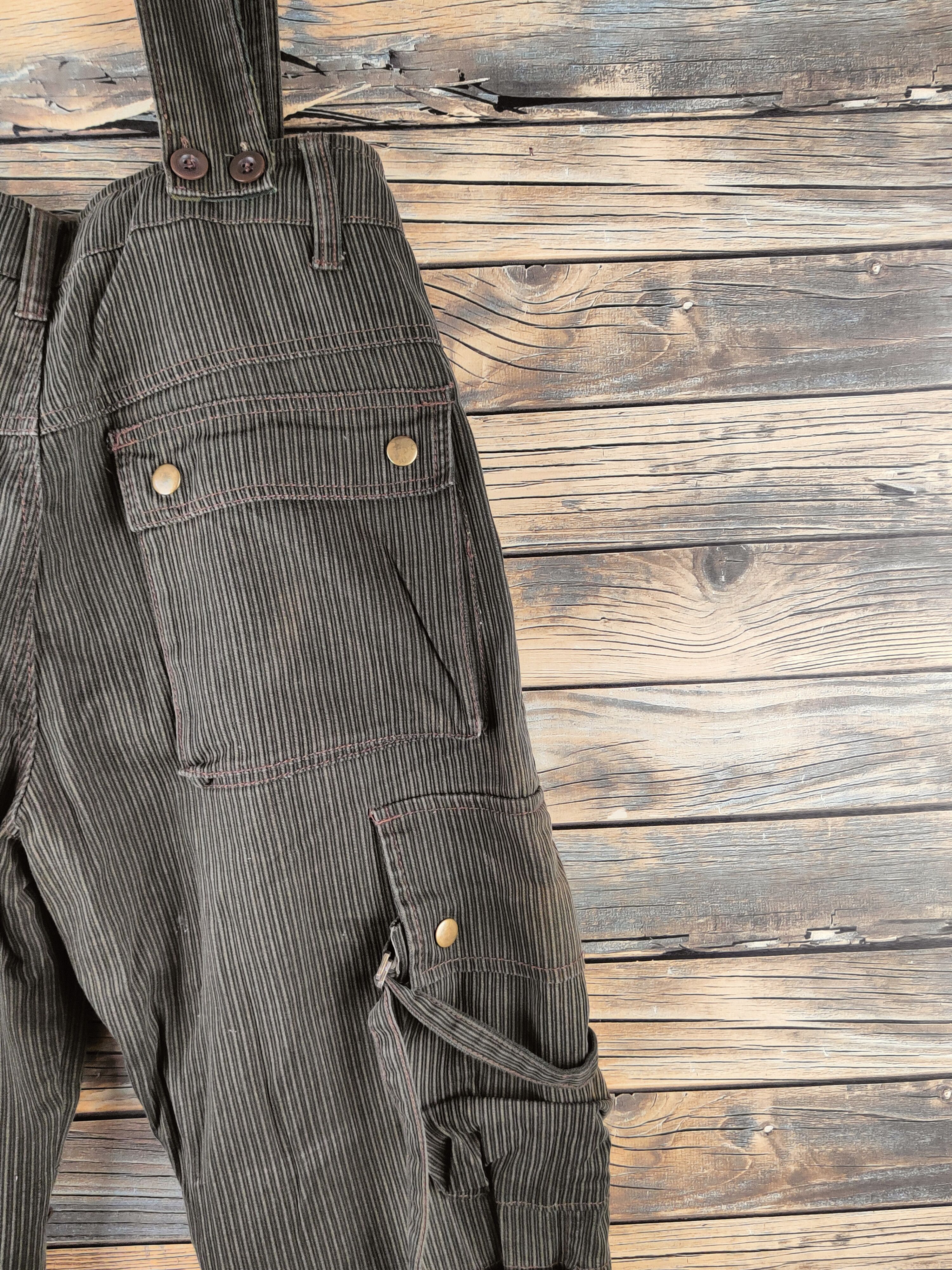 Japanese Brand D Techno Brown Sleeveless Jumpsuit Adjustable Straps #S2938 Size US 29 - 16 Thumbnail