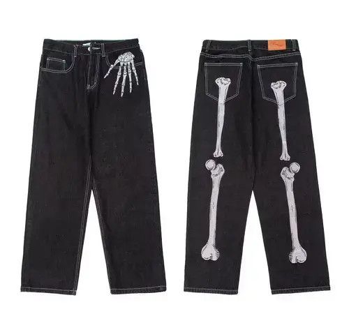 Vintage hiphop pattern skate jeans Size US 34 / EU 50 - 2 Thumbnail