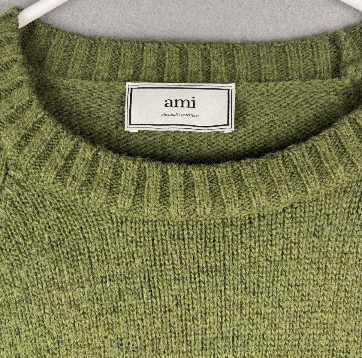 AMI Ami Alexandre Mattiussi Sweater Mens Large Green Alpaca Size US L / EU 52-54 / 3 - 2 Thumbnail