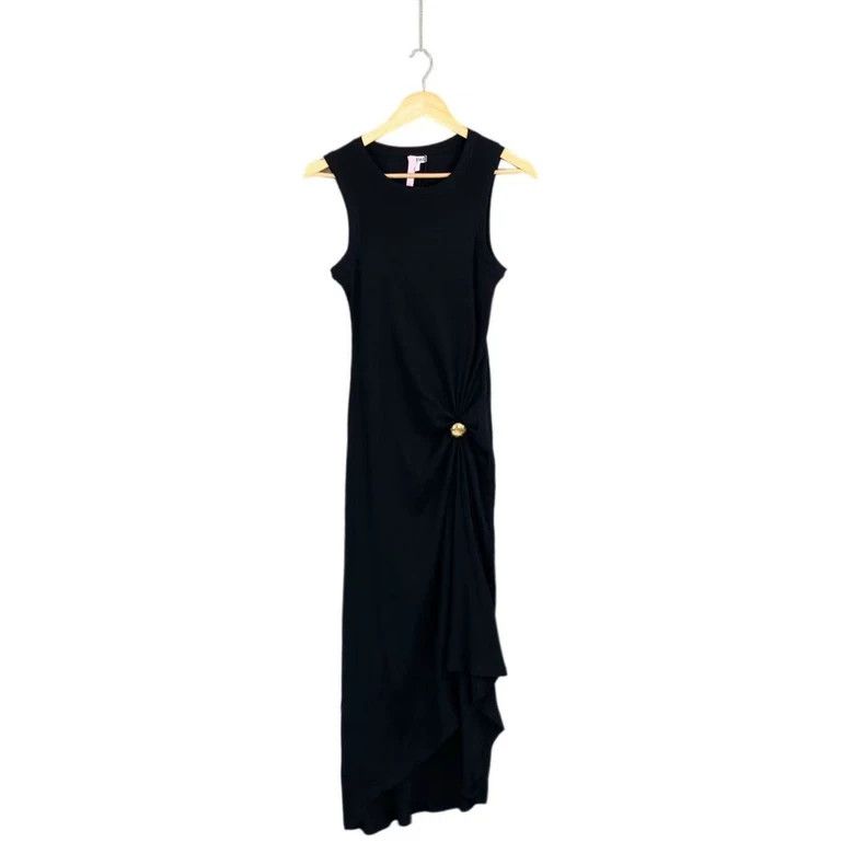 loewe black dress Loewe Draped Belted Dress main image 0