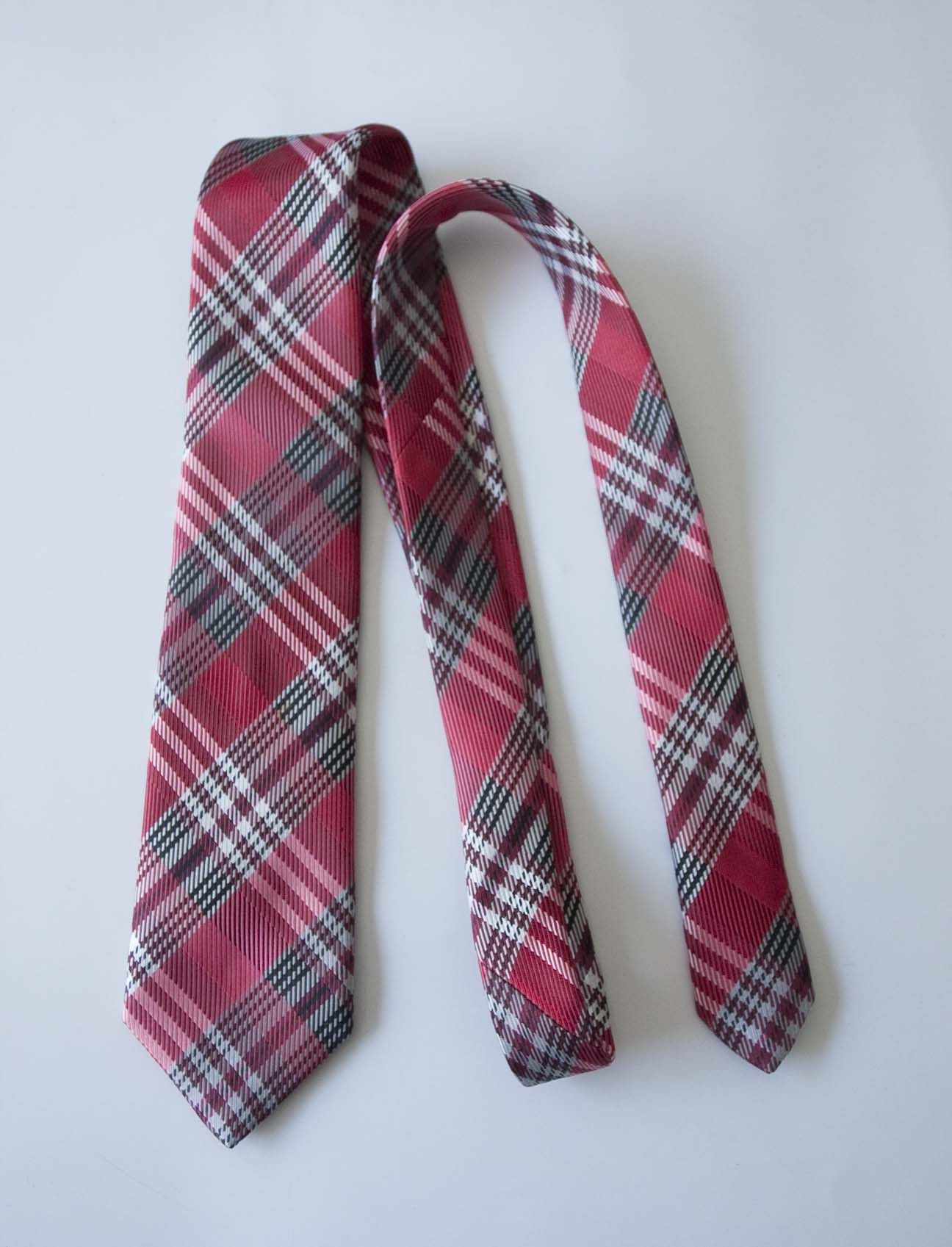 Eton Eton Necktie Tie 100% Silk Made in England Red/Gray Size ONE SIZE - 2 Thumbnail