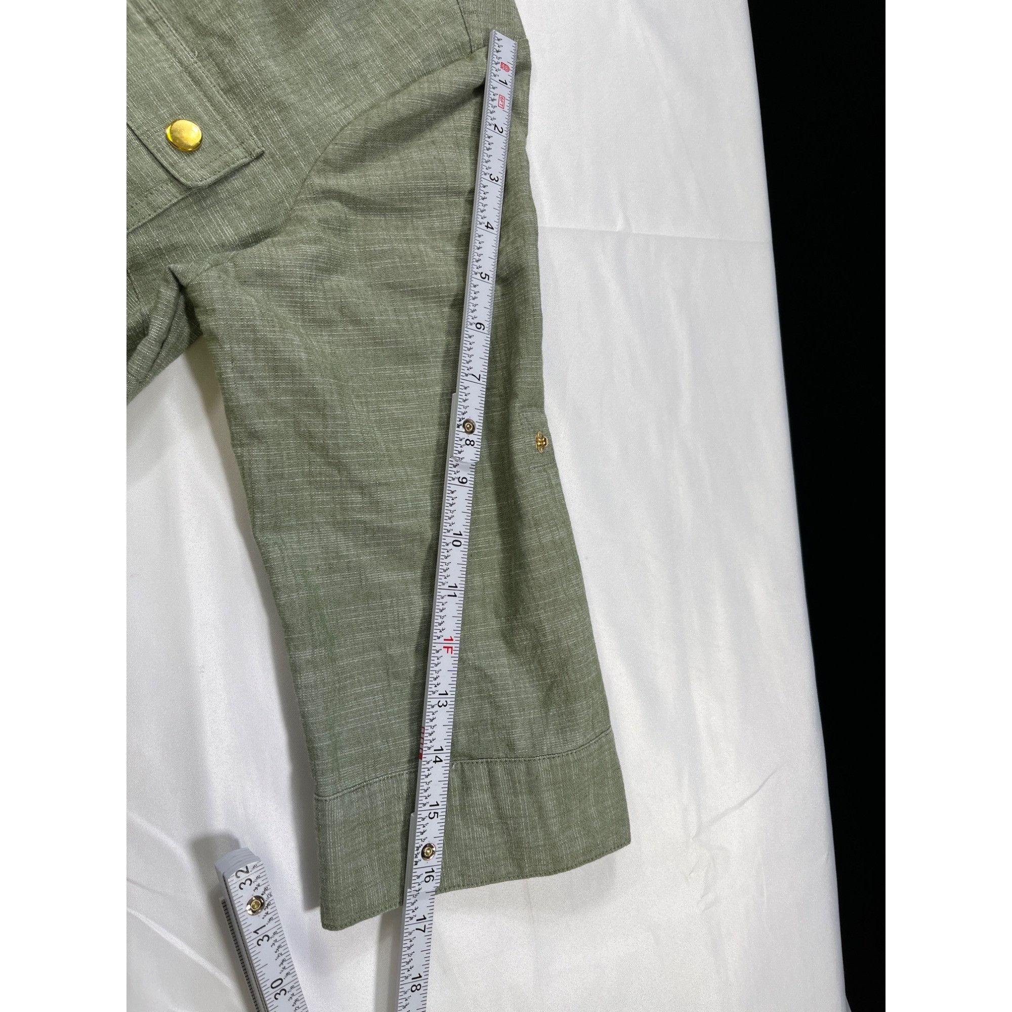 Designer Sharagano SKU 7610 Womens Olive Green Utility Dress Size 12 Size XL / US 12-14 / IT 48-50 - 6 Thumbnail