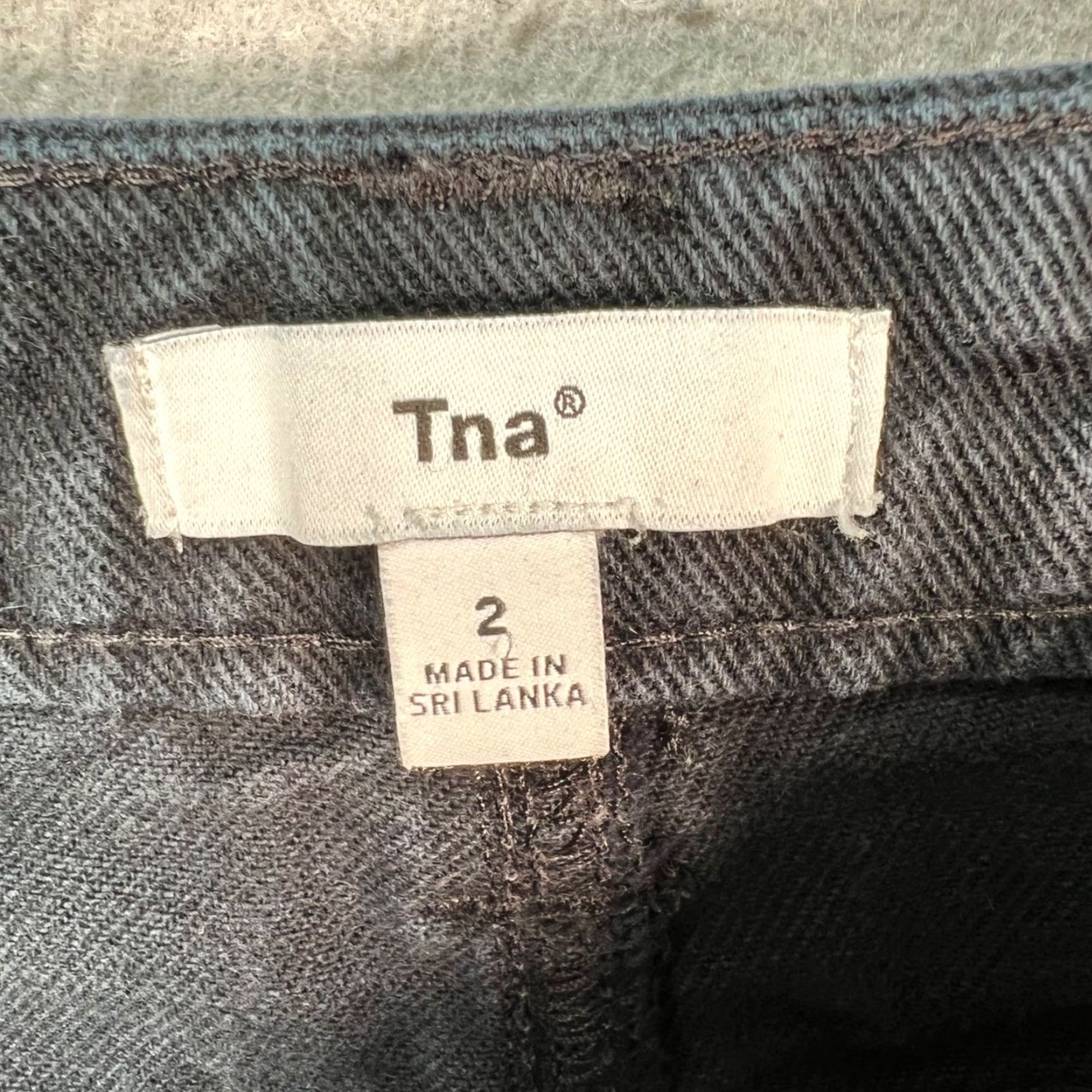 TNA TNA Womens Size 2 Black Denim Carpenter Pants Straight Leg 100% Cotton Size 26" / US 2 / IT 38 - 3 Thumbnail