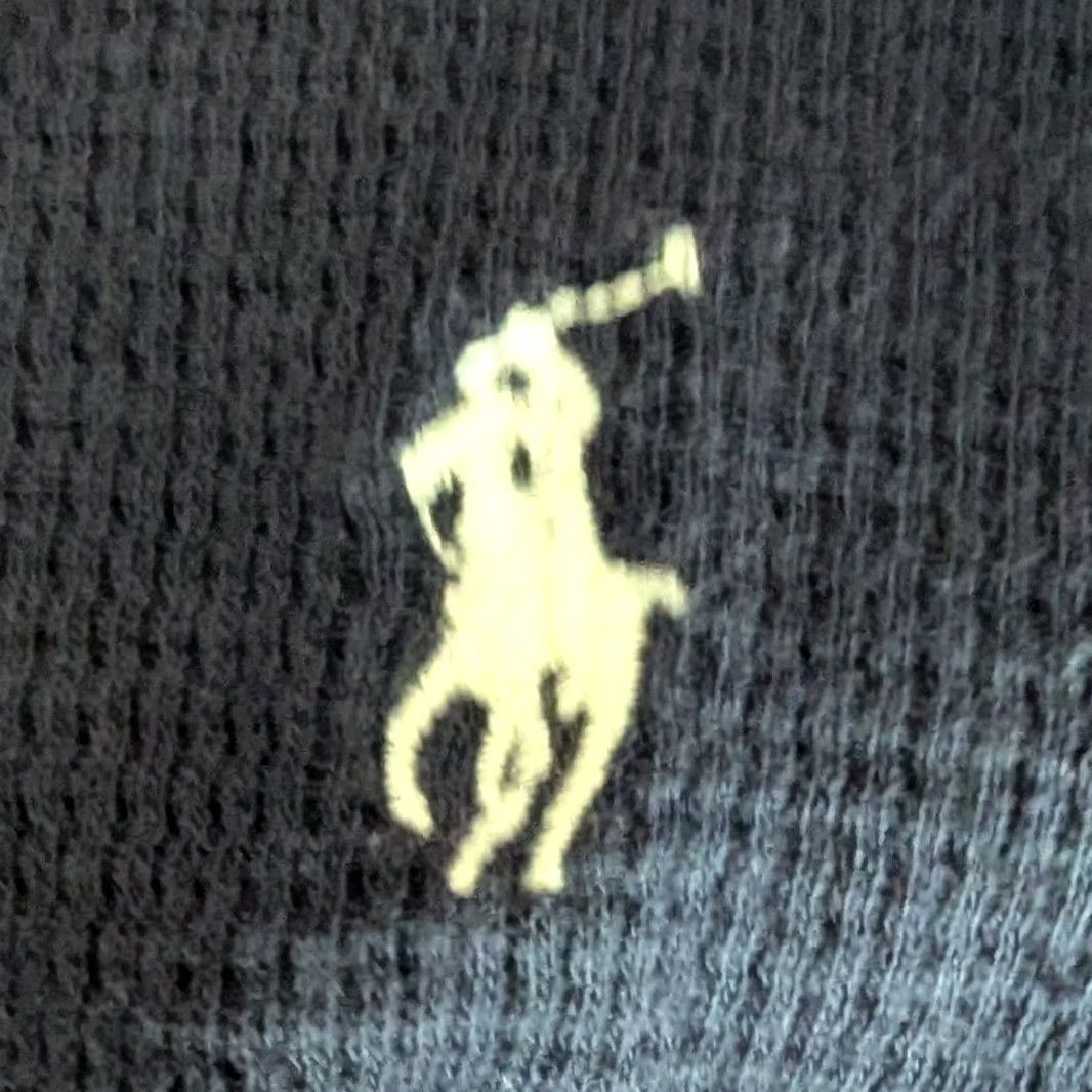Polo Ralph Lauren Polo Ralph Lauren Navy Blue Long Sleeve Waffle Shirt White Pony Logo Men's XL Size US XL / EU 56 / 4 - 3 Thumbnail