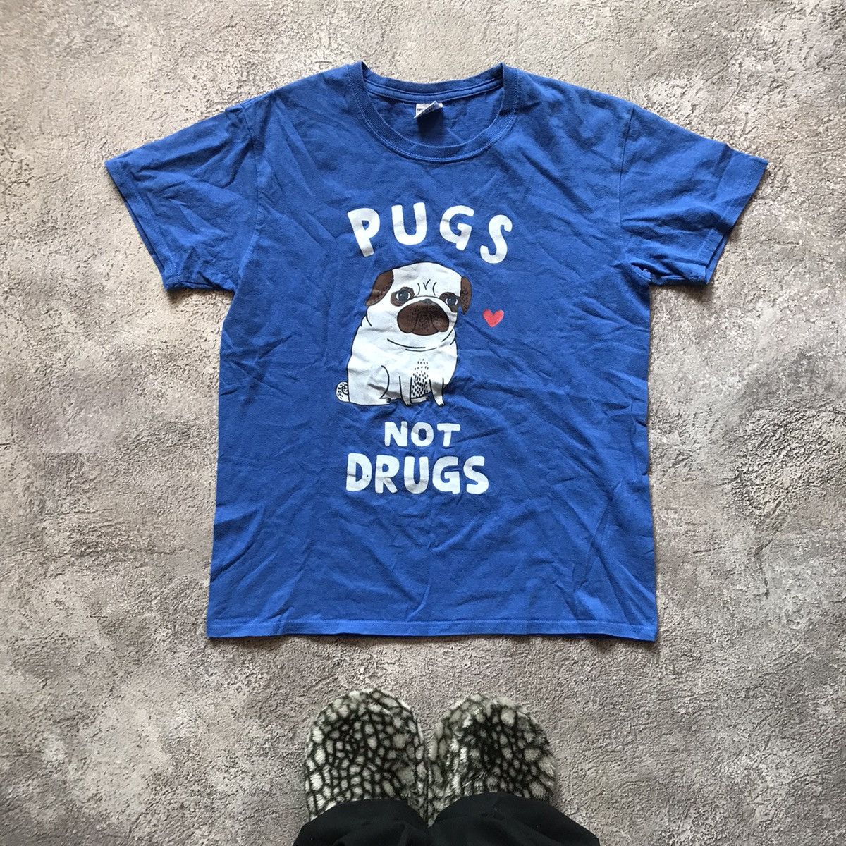 Vintage VINTAGE ADULT PUGS NOT DRUGS FUNNY TEE Y2K Size US M / EU 48-50 / 2 - 1 Thumbnail