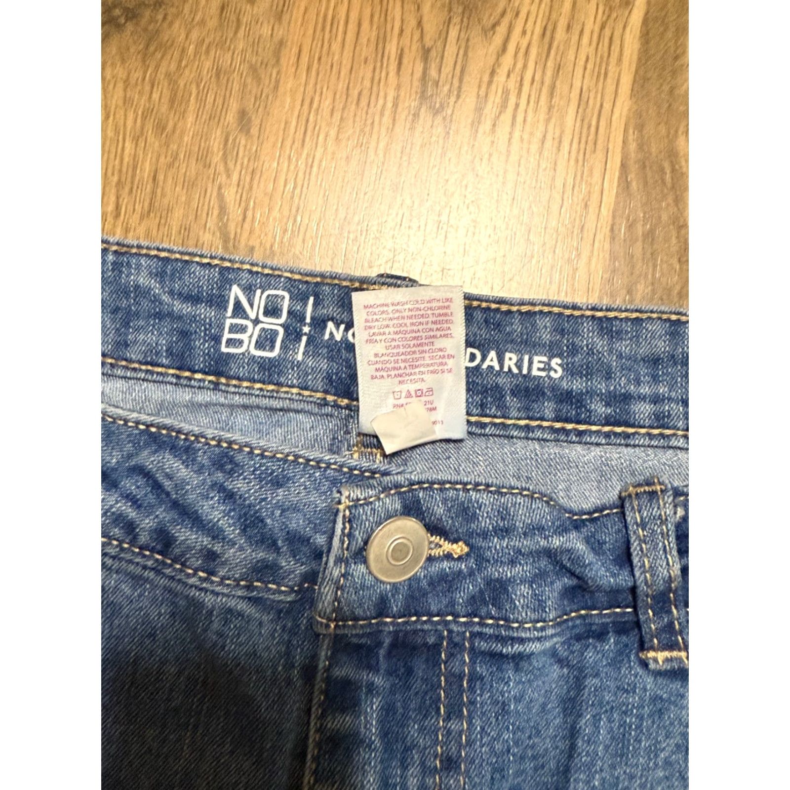 Vintage VINTAGE? No Boundaries Jeans, Women's 15, Blue Denim, Ankle, Straight Leg, 5-Pocket - Pocket - Jeans - Womens Size 36" / US 14 / IT 50 - 4 Thumbnail