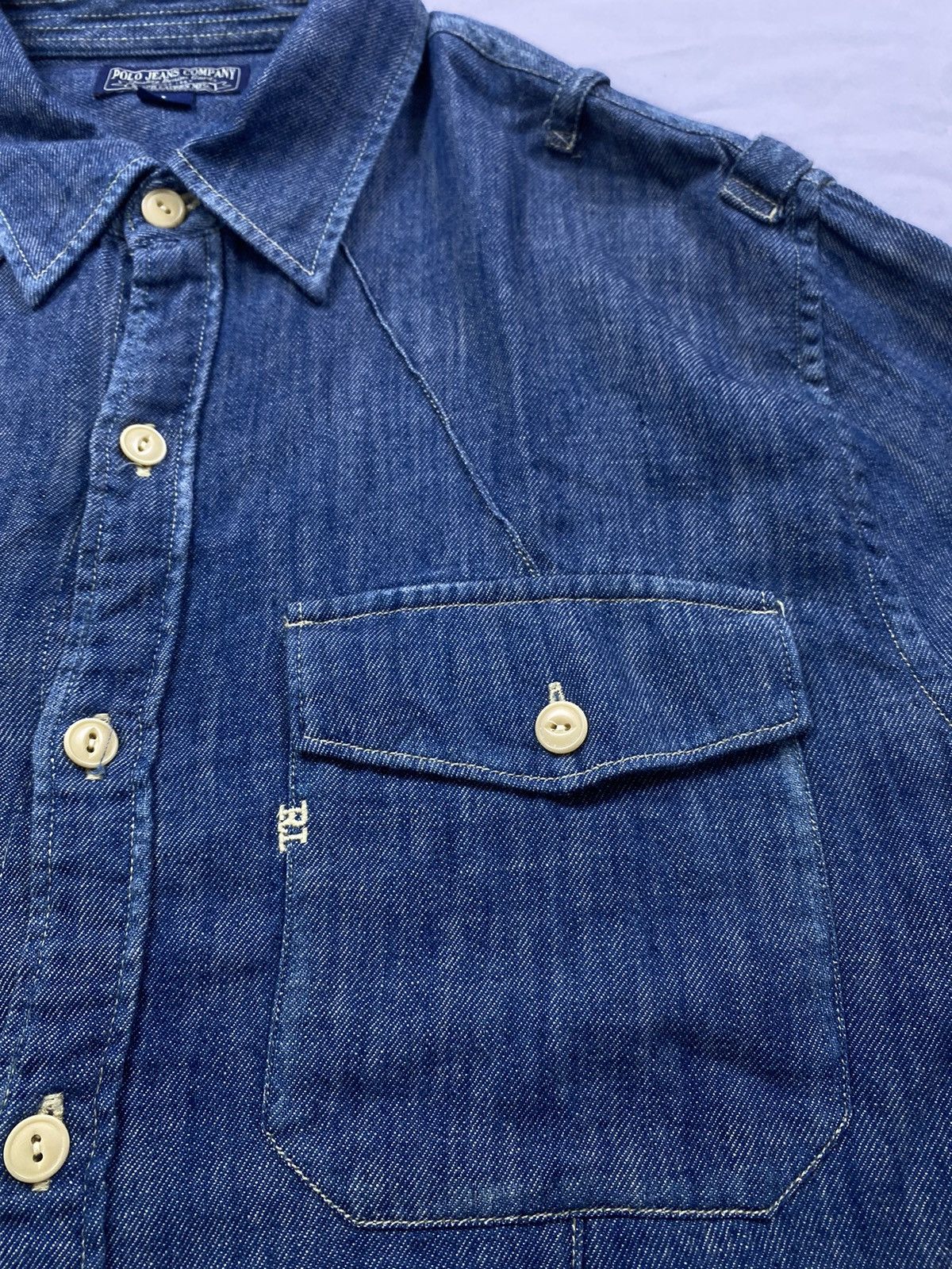 Ralph Lauren Vintage Polo Denim Ralph Lauren MFG Button Ups long Sleeve Size US L / EU 52-54 / 3 - 9 Thumbnail