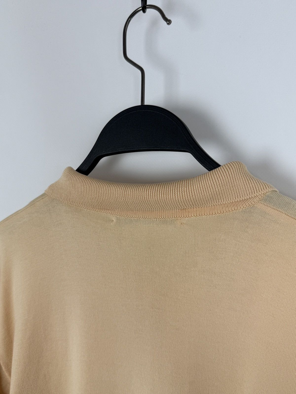 Burberry 1990’s Vintage Burberrys Peach Cotton Knitted Polo Shirt Size XL / US 12-14 / IT 48-50 - 6 Thumbnail