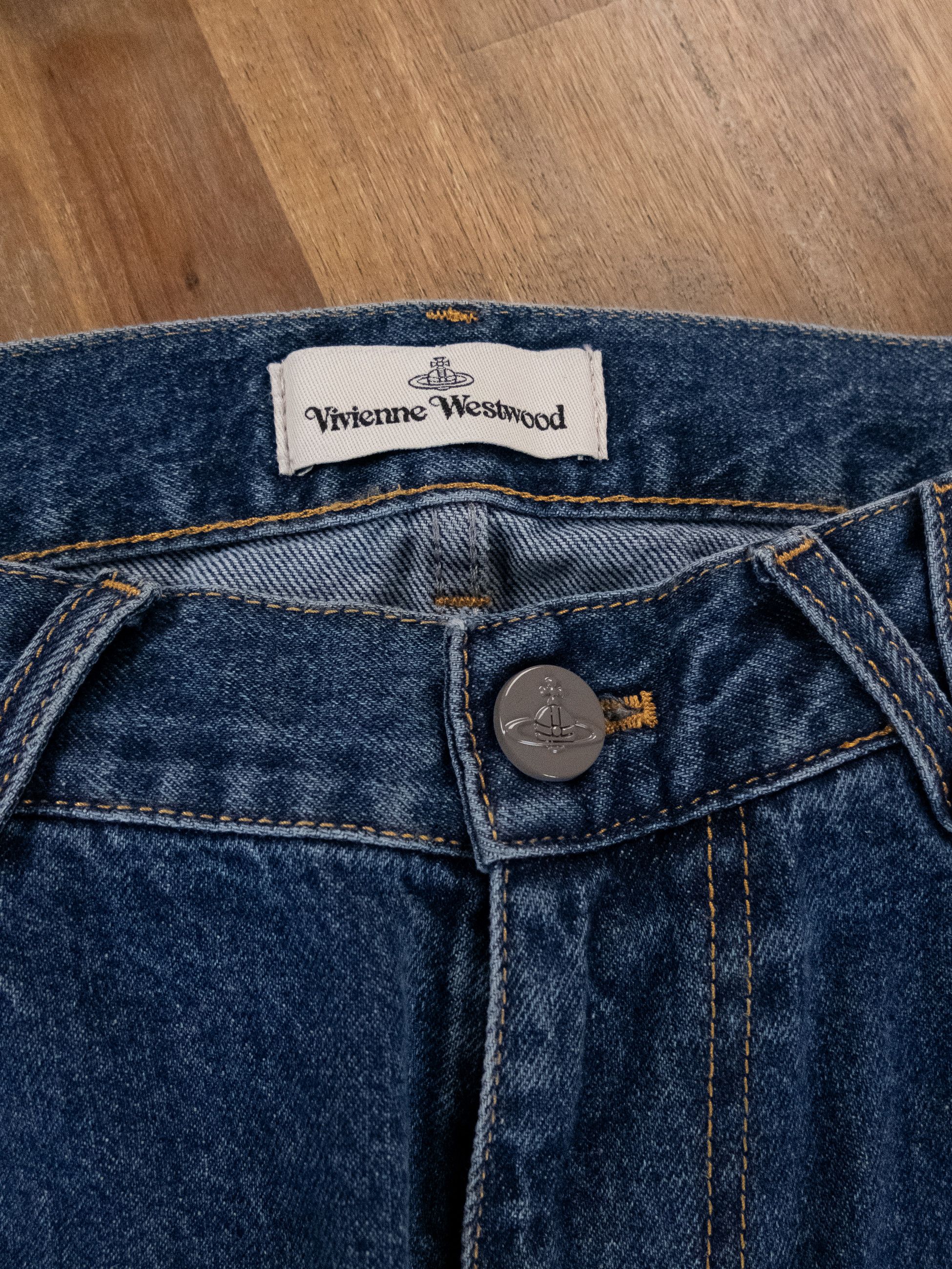 Vivienne Westwood VIVIENNE WESTWOOD tapered spray VW logo print jeans 32 Size US 32 / EU 48 - 8 Thumbnail