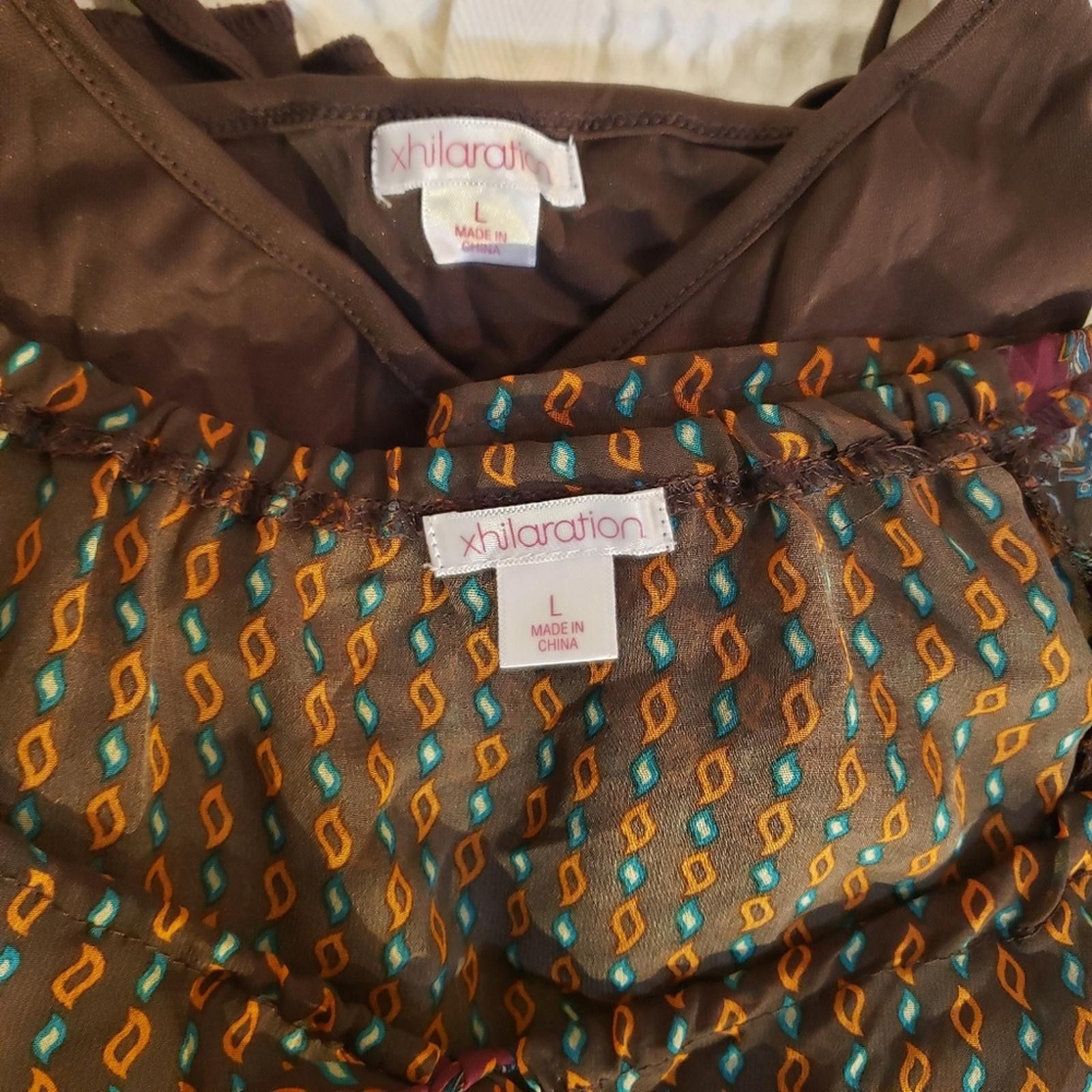 Other Xhilaration tunic / Brown and multi-colored print. Size L / US 10 / IT 46 - 3 Thumbnail