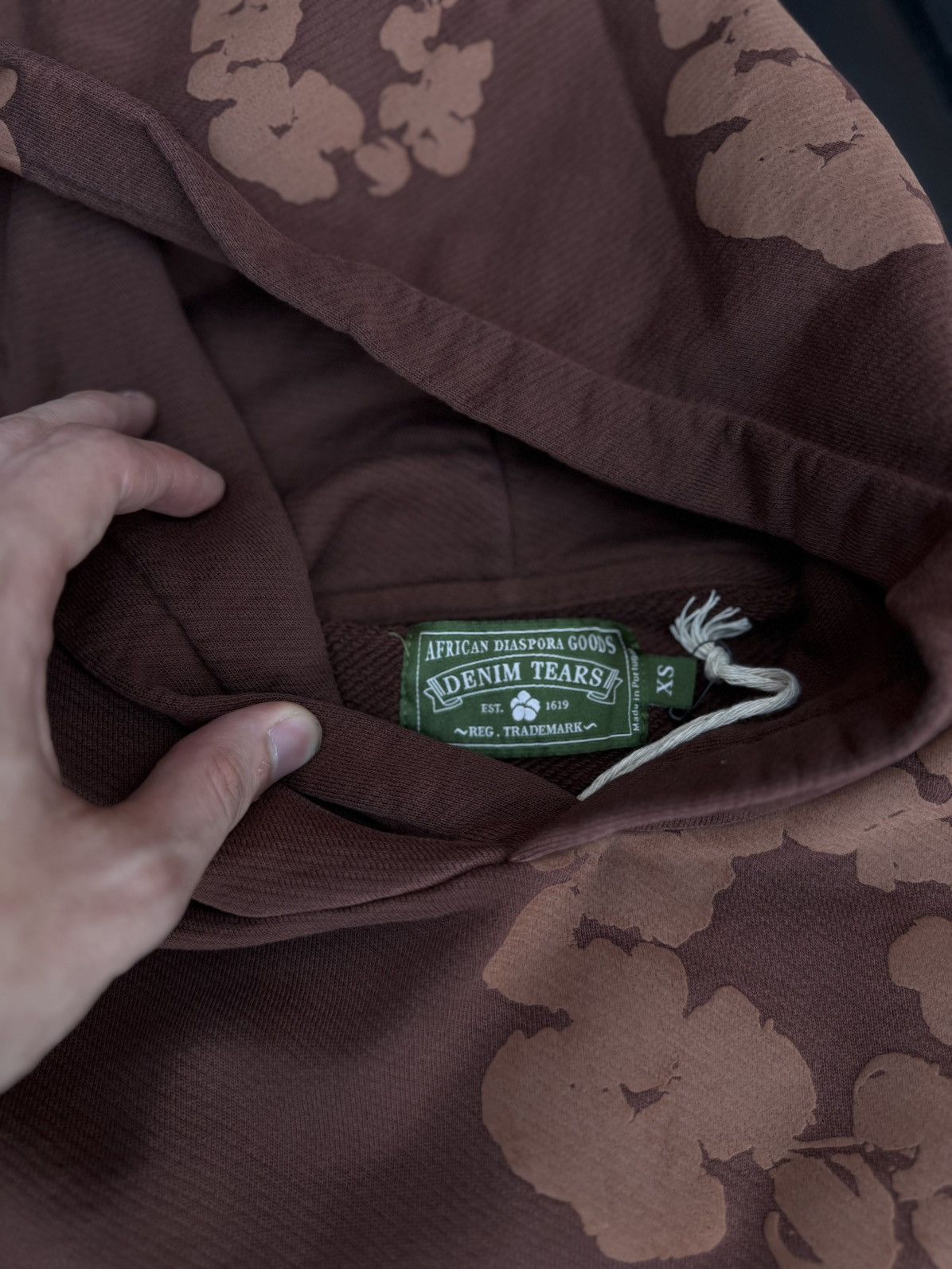 DENIM TEARS Denim Tears 2025 Brown Cotton Wreath Hoodie XS (NEW) Size US XS / EU 42 / 0 - 4 Thumbnail