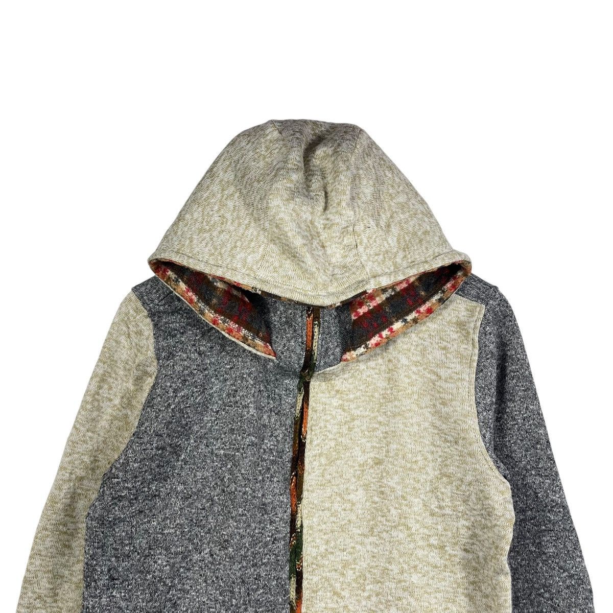 Vintage Titicaca Patchwork Knit Hoodie Jacket Ethnic Pattern Fleece Size US M / EU 48-50 / 2 - 2 Thumbnail