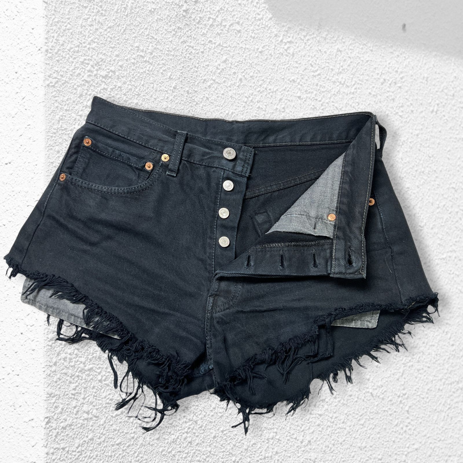 Levi's Vintage Levi's 501 Cutoff Denim Shorts Distressed Blue 31 Size 31" - 3 Thumbnail