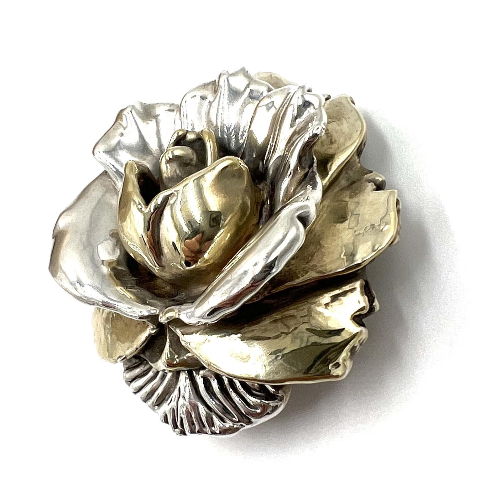 Other LGW Sterling Silver Electroform Rose Brooch Size ONE SIZE - 3 Thumbnail