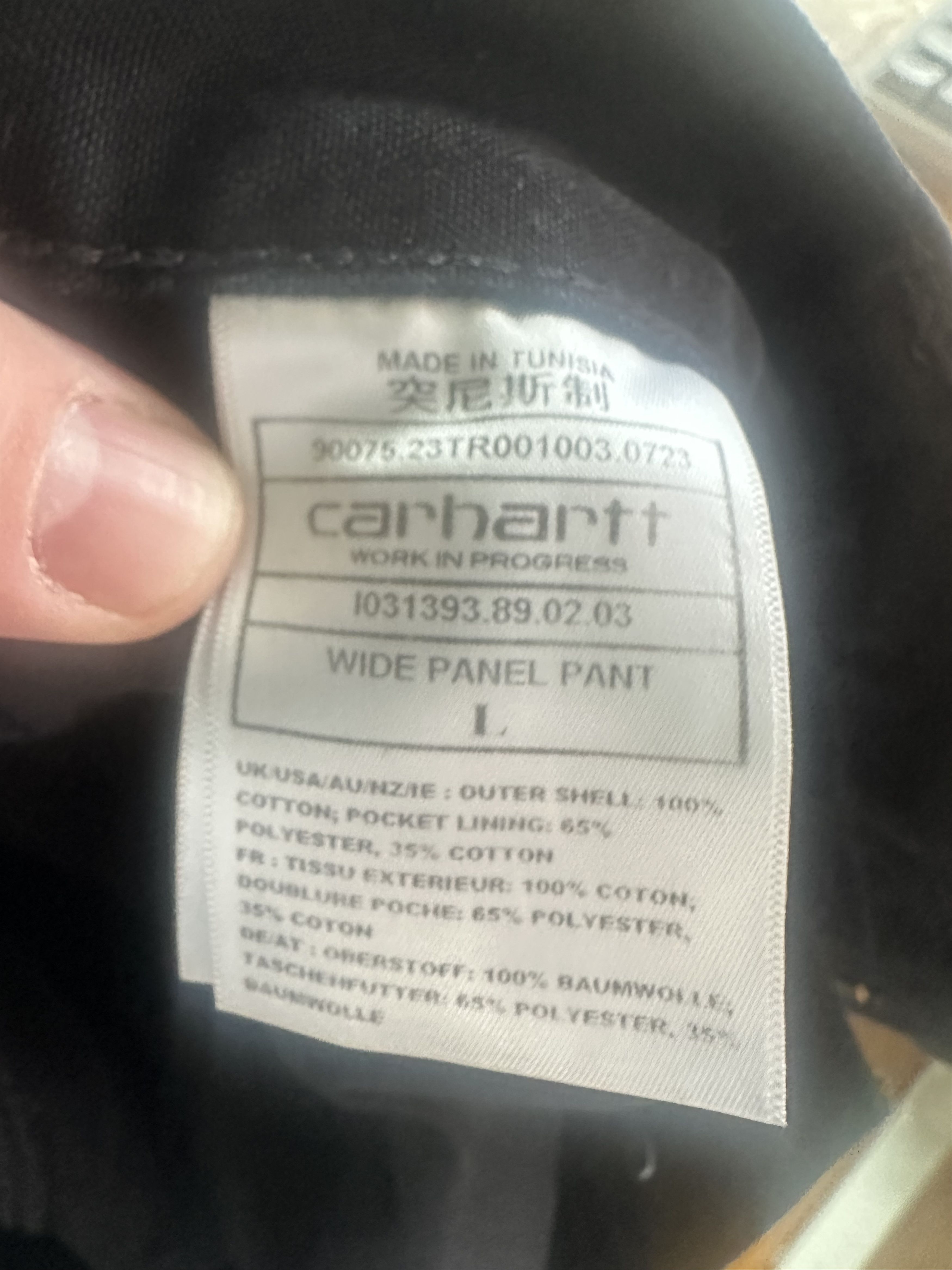 Carhartt Wip Carhartt WIP Black Wide Leg Pant - Size 32 Size US 32 / EU 48 - 5 Thumbnail