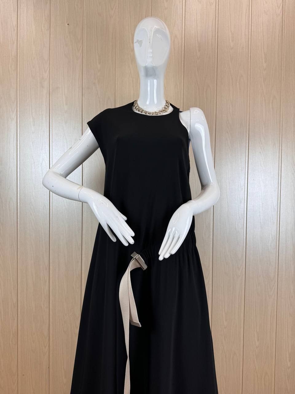 Acne Studios Acne Studios Asymmetric Black Maxi Dress Belted - Size 38 Size S / US 4 / IT 40 - 9 Thumbnail