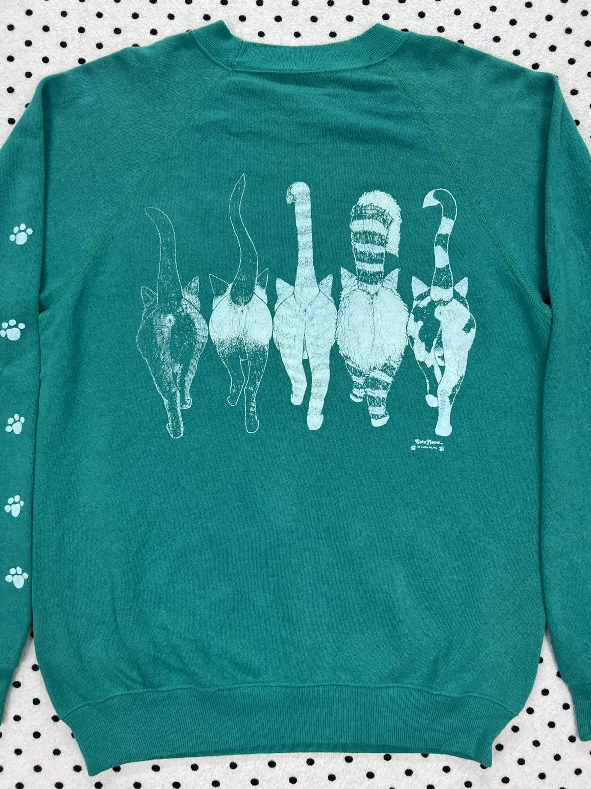 Hanes Vintage Hanes The Cats Meow Front & Back Print Sweatshirt Size US XS / EU 42 / 0 - 4 Thumbnail