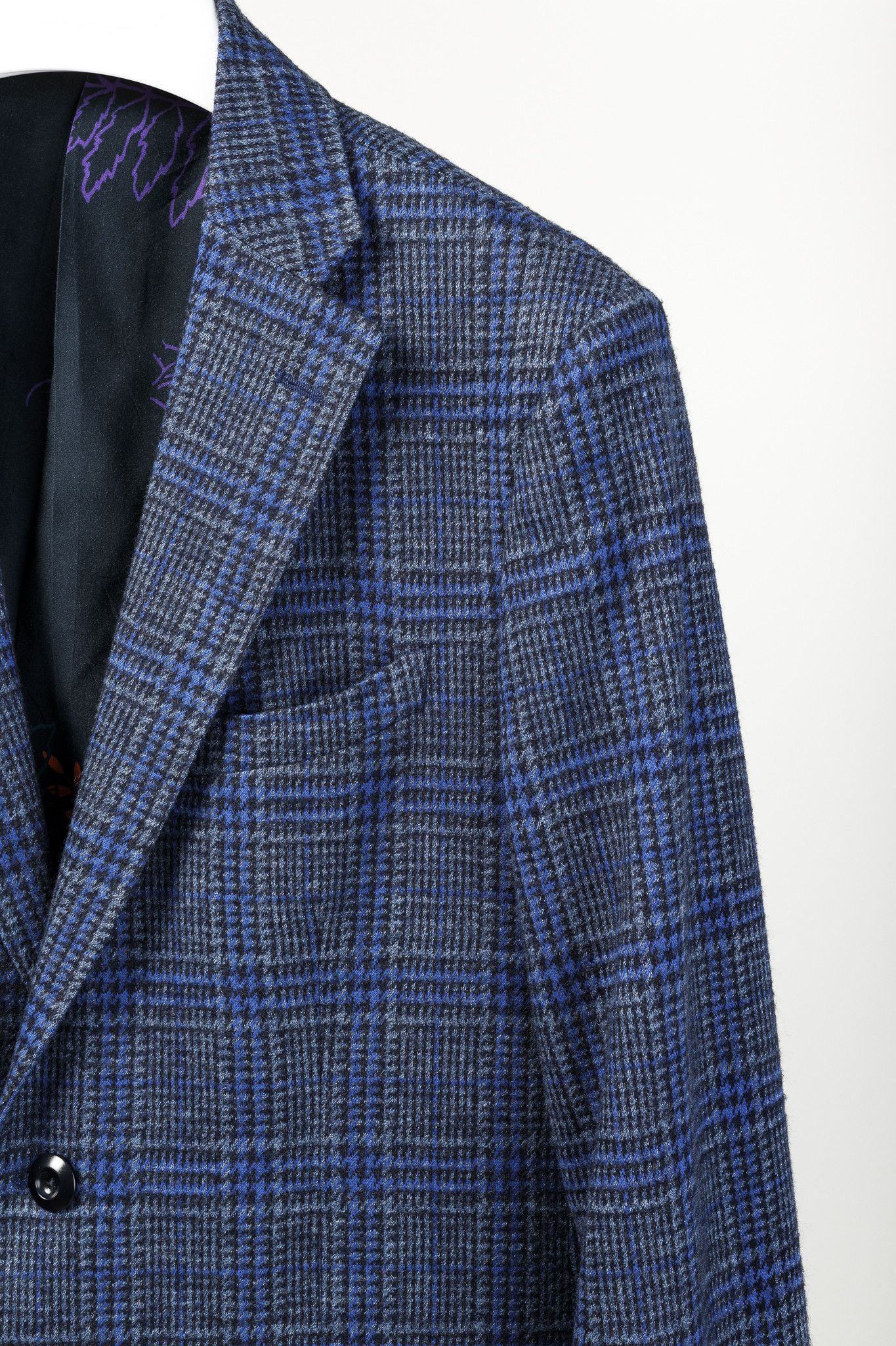 Etro Etro Blue Plaid Cotton-Wool Blend Single-Breast Blazer Size 42R - 4 Thumbnail