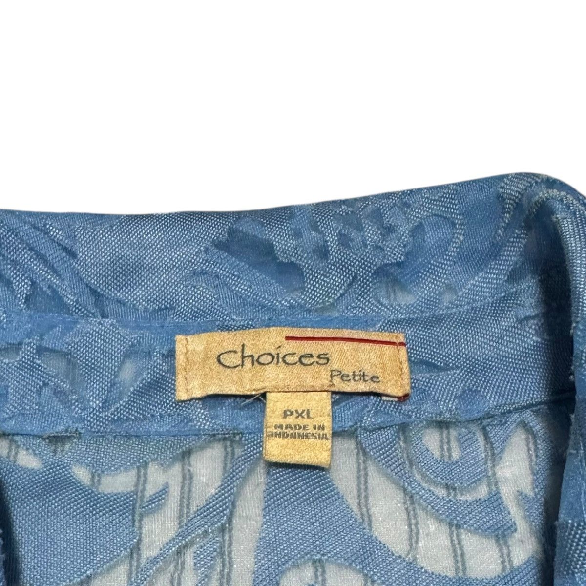 Other Vintage Choices Blue Casual Button Down Shirt Womens PXL Size XL / US 12-14 / IT 48-50 - 4 Thumbnail