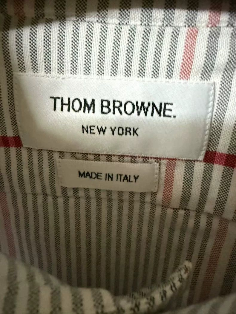 Thom Browne Thom browne Red striped shirt with long sleeves 2504-Nextar Size US L / EU 52-54 / 3 - 3 Thumbnail