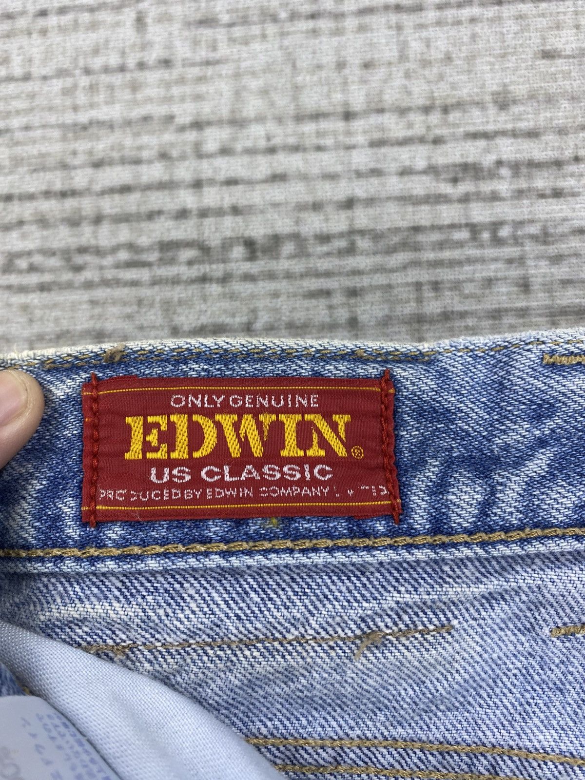 Edwin × Japanese Brand × Vintage Vintage 90s Edwin US Classic Light Blue Denim Pants Size US 35 - 11 Thumbnail