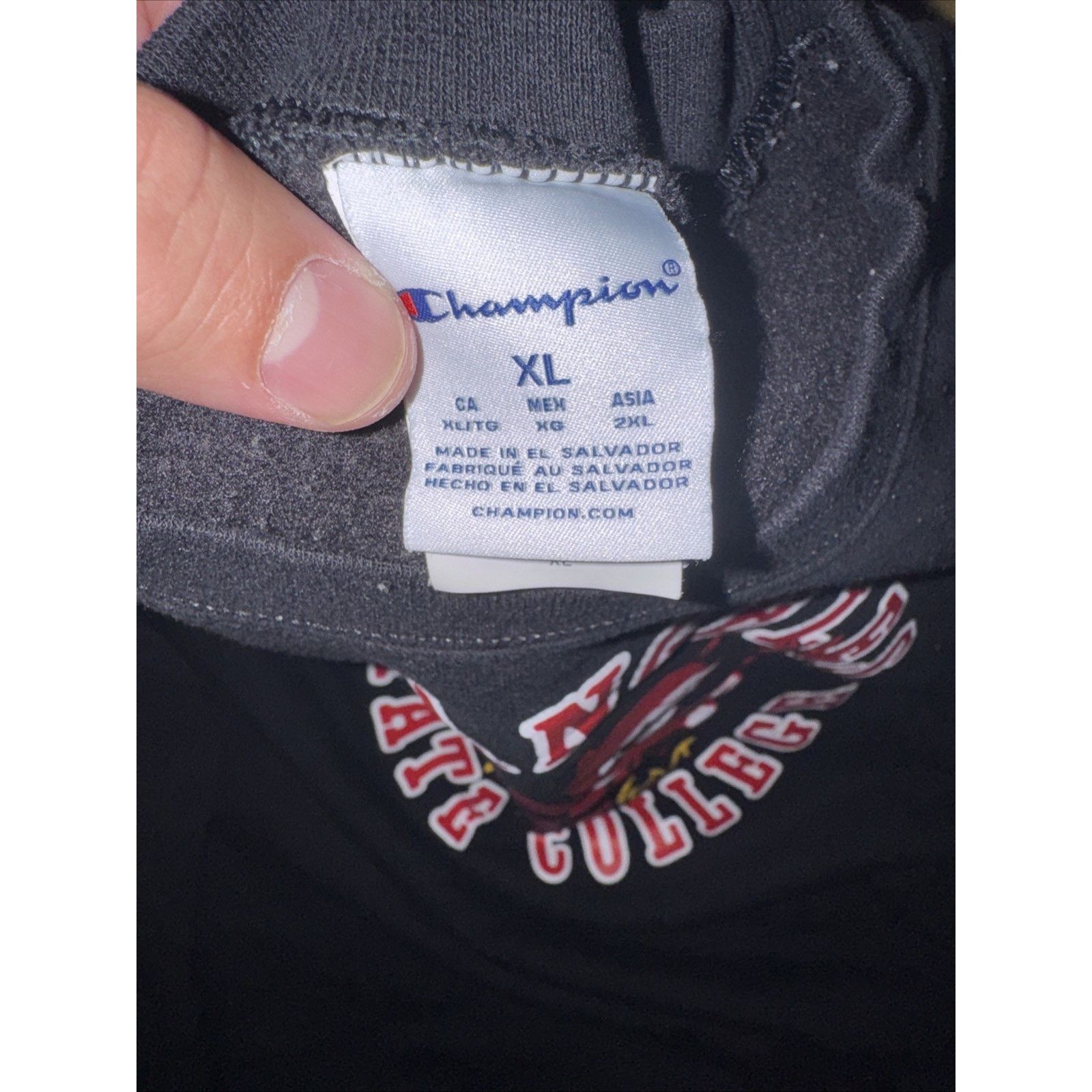 Champion × Vintage Champion Los Angeles State College Crewneck Black XL 24x28 Size US XL / EU 56 / 4 - 3 Thumbnail