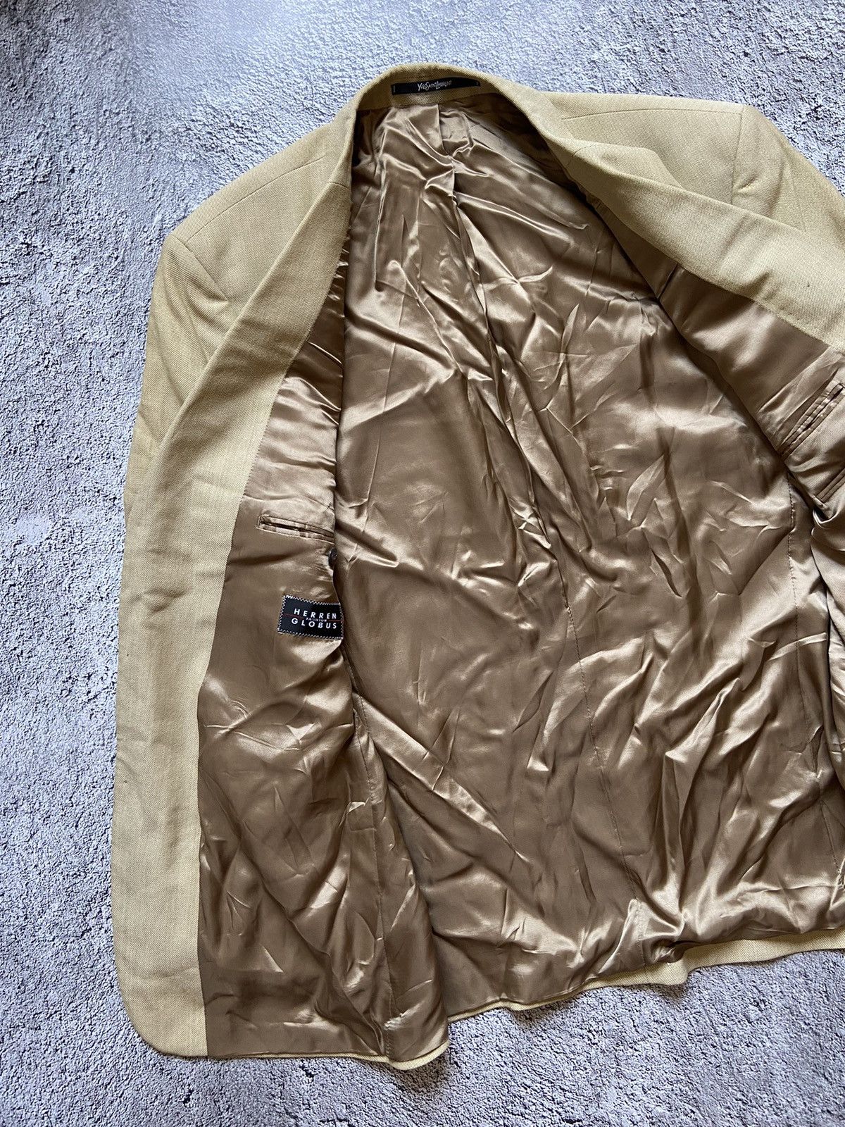 Saint Laurent Paris × Vintage × Yves Saint Laurent Vintage Yves Saint Laurent Distressed Blazer YSL Size 52R - 14 Thumbnail