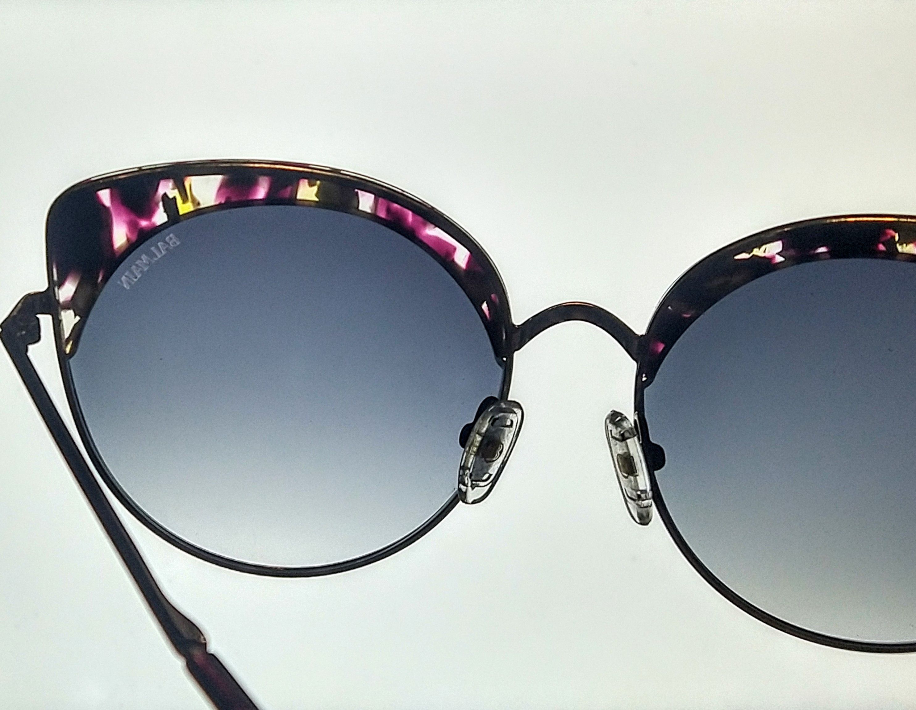 Balmain × Designer Balmain Sunglasses BL2509 Purple Havana Gold Blue Cat Eye Size ONE SIZE - 15 Thumbnail