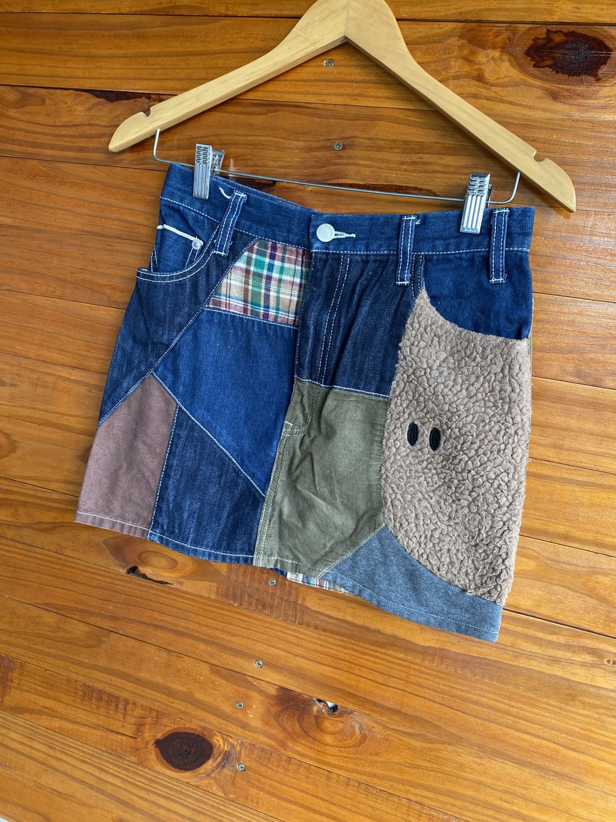 Ne-Net Ne-net Patchwork Denim Mini Skirt Designer Avant-Garde Size 26" / US 2 / IT 38 - 4 Thumbnail
