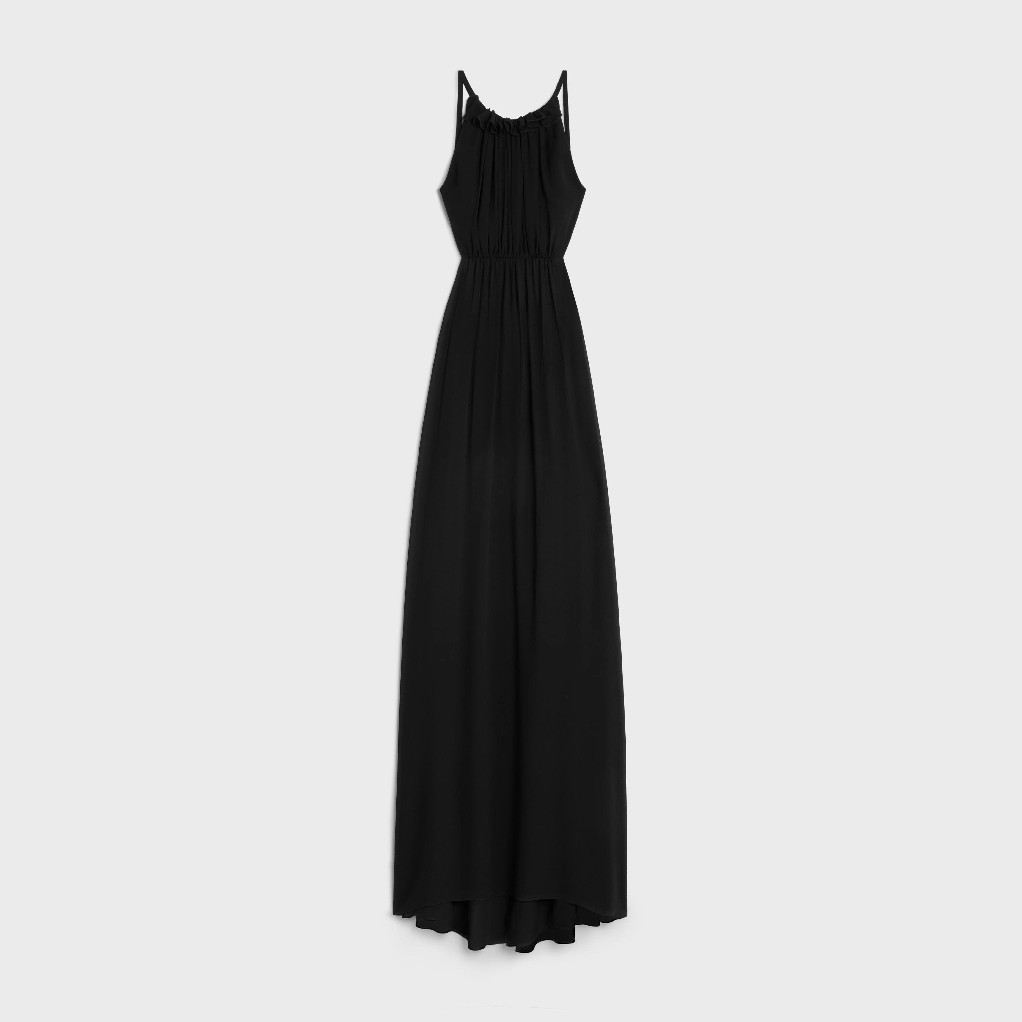 Celine o1w1db10925 2R52L856C Long Open Back Dress in Black Size M / US 6-8 / IT 42-44 - 1 Thumbnail
