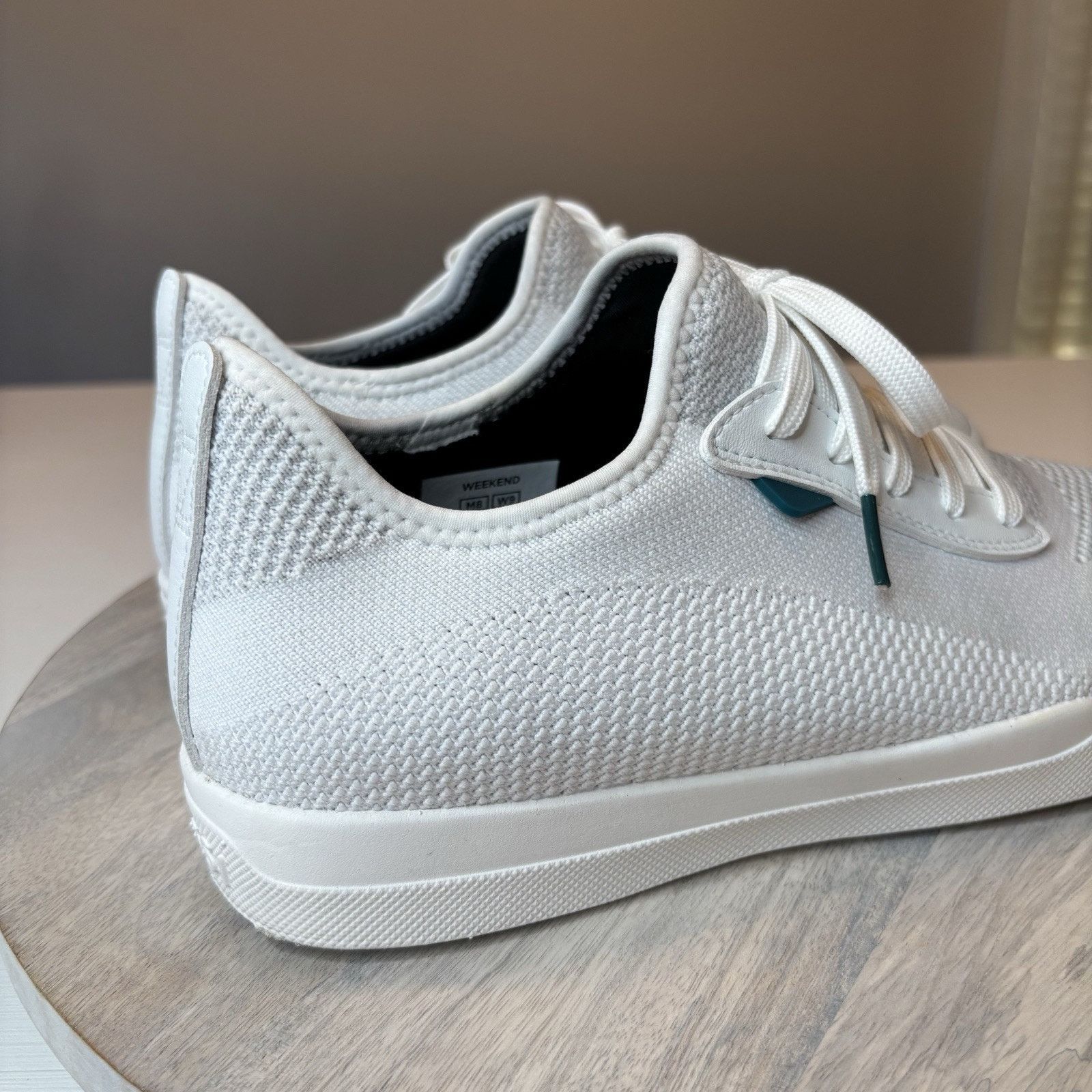Vessi Vessi Weekend Unisex White Knit Sneakers Men's Sz 8 Wmn's 9 Size US 8 / EU 41 - 6 Thumbnail
