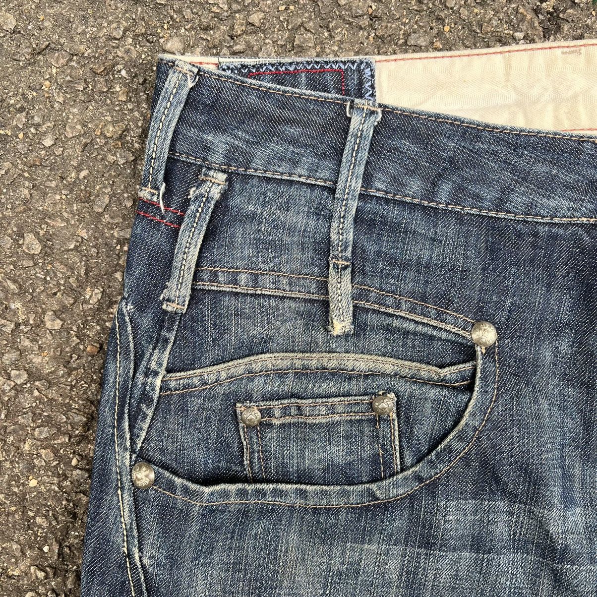 Marithe + Francois Girbaud Vintage Y2K MFG Faded Jeans Size US 33 - 5 Thumbnail