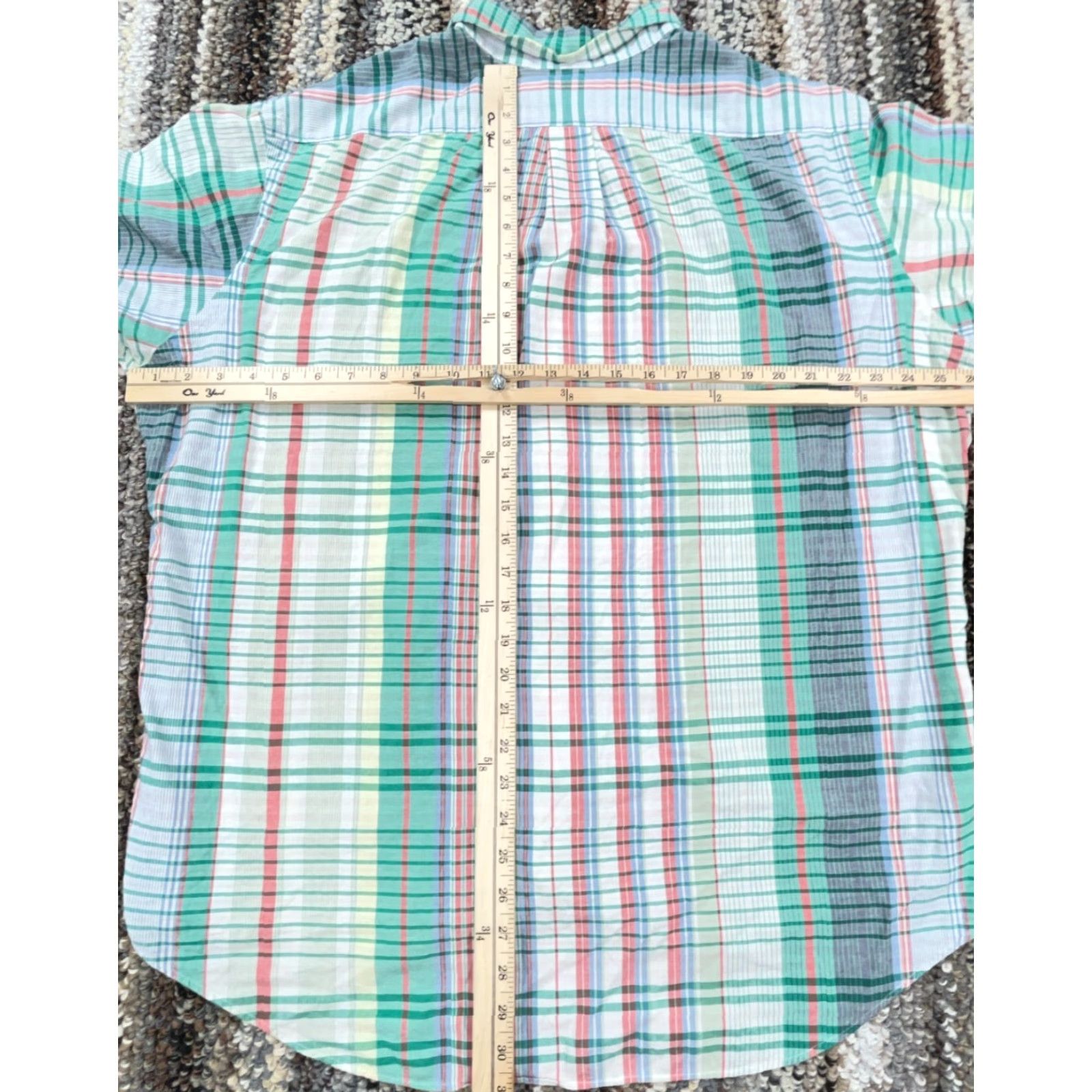Polo Ralph Lauren Ralph Lauren Shirt Men XL Green Madras Plaid Classic Button Up Multi Pastel Size US XL / EU 56 / 4 - 4 Thumbnail