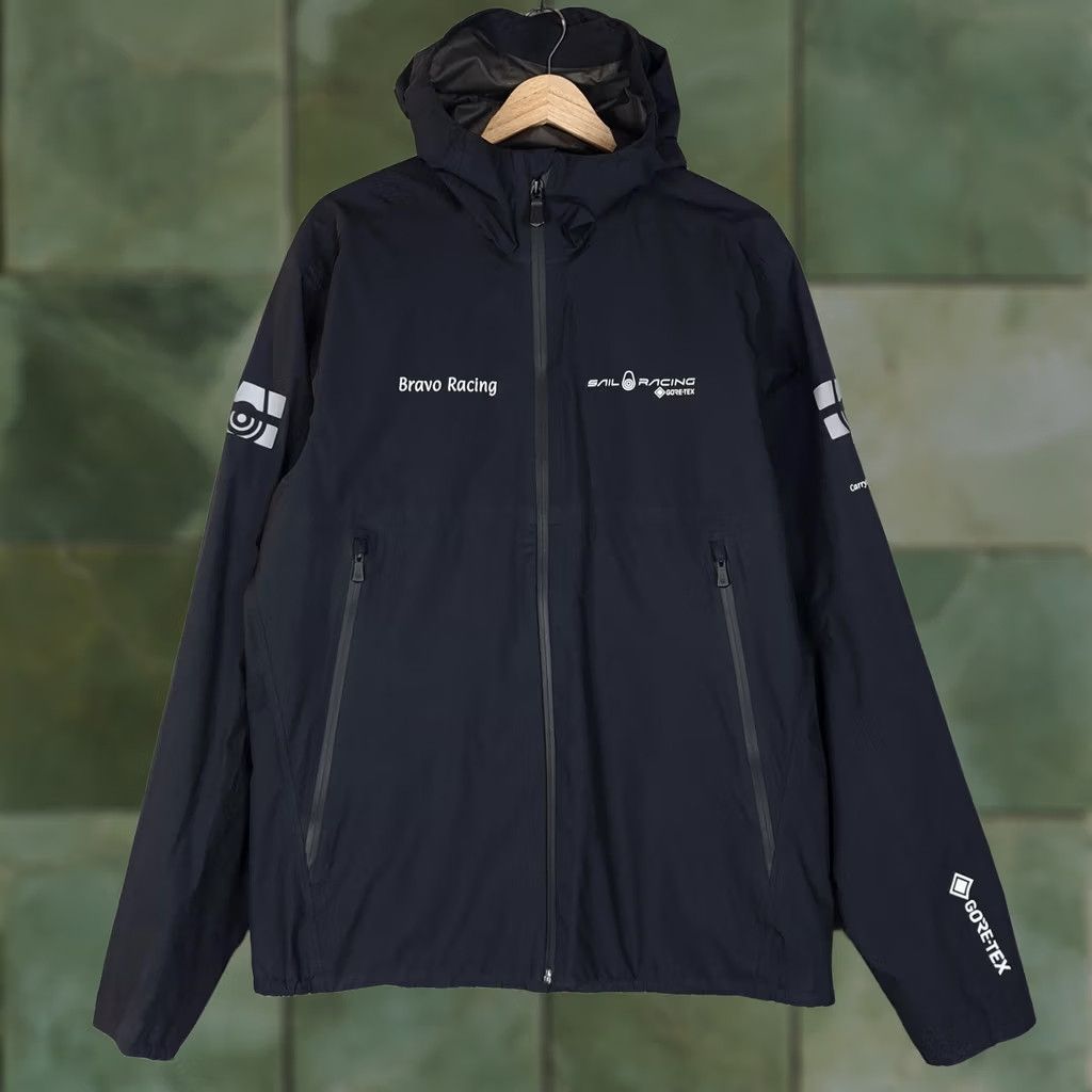 Vintage Sail Racing Jacket Mens L Black Breathable Hooded Waterproof Sailing Spray Windbreaker Size US L / EU 52-54 / 3 - 1 Thumbnail
