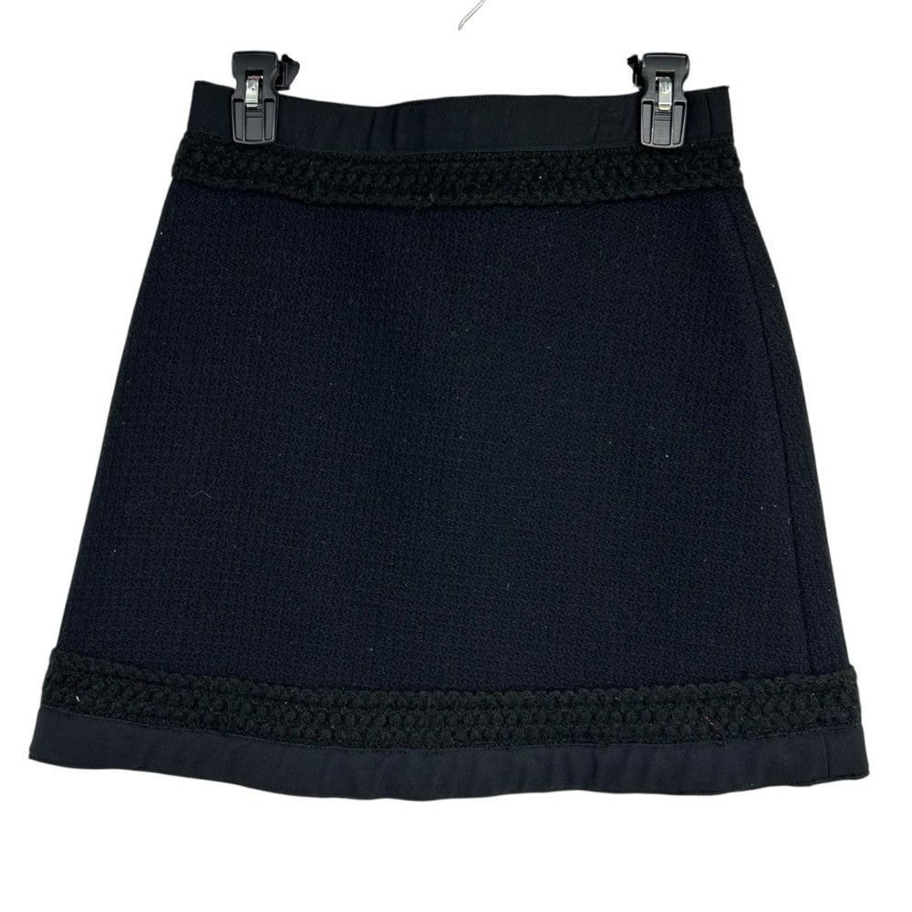 Other Pink Tartan Wool Blend Mini Skirt Black Textured A-Line Size 26" / US 2 / IT 38 - 7 Thumbnail