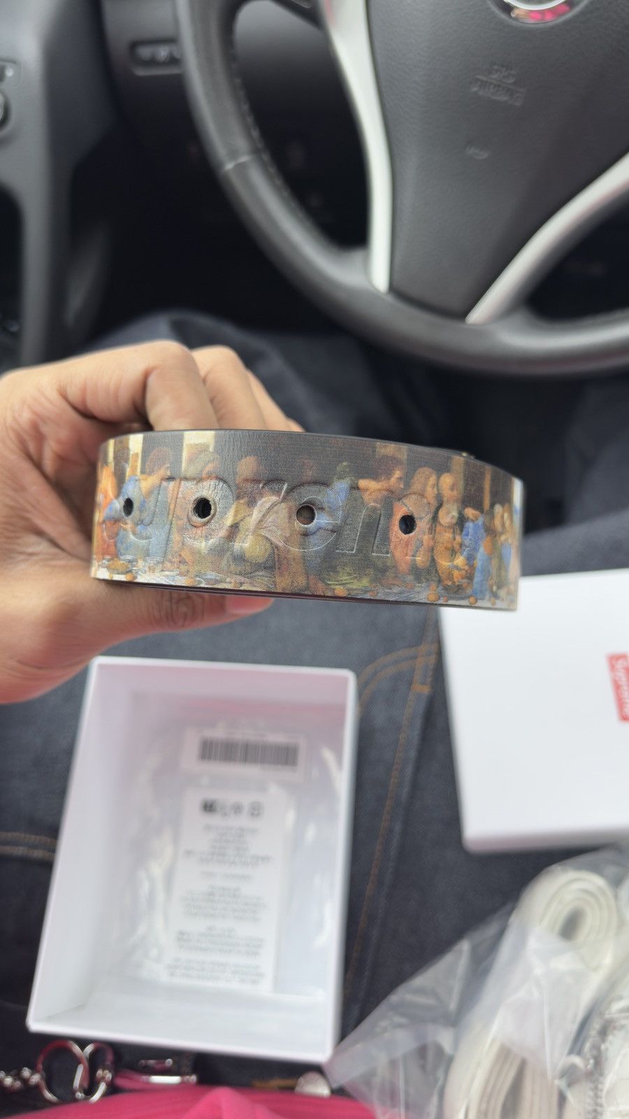 Supreme Last Supper Leather Belt Medium | Grailed