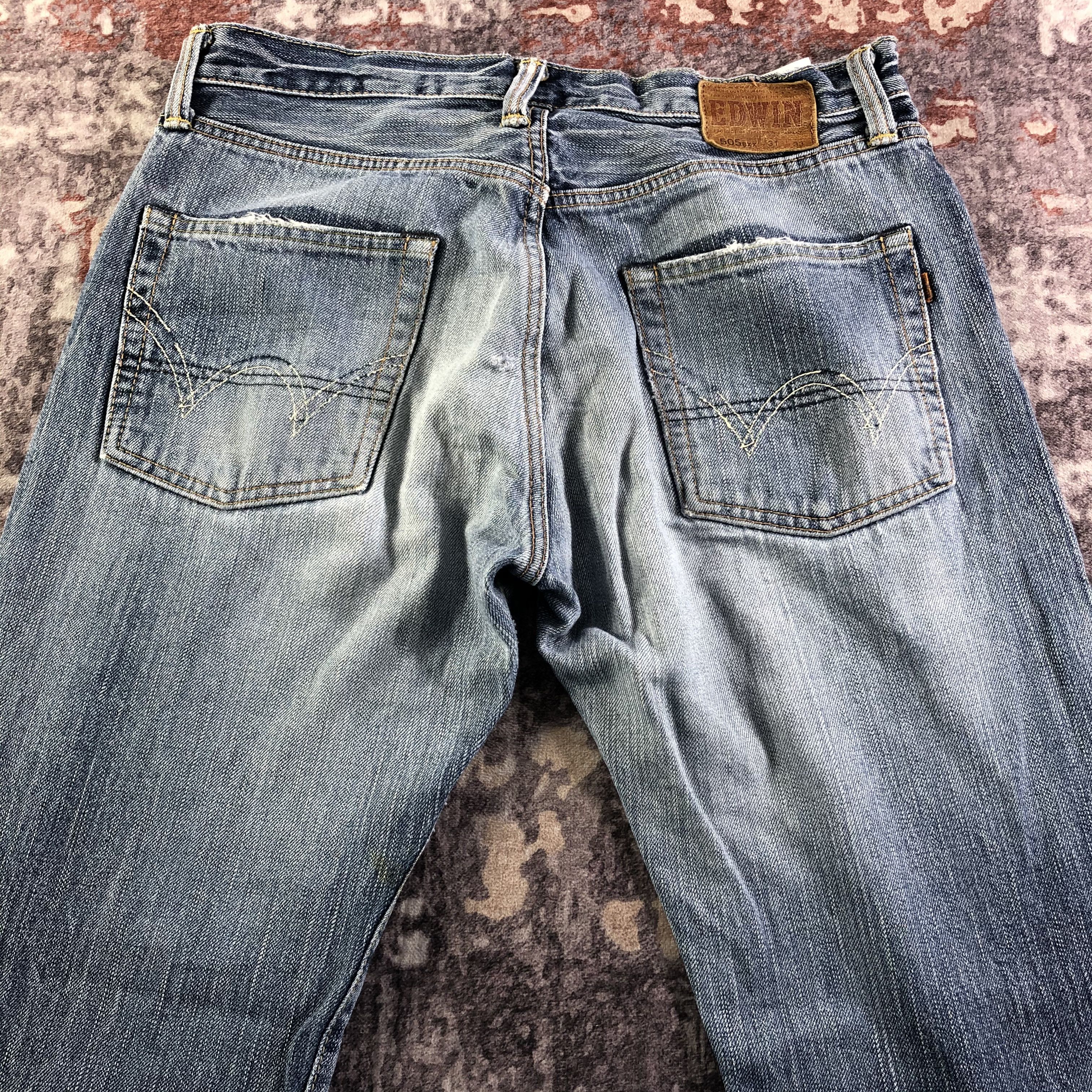 Edwin Vintage Blue Wash Edwin 505 Selvedge Jeans-JM3616 Size US 34 / EU 50 - 5 Thumbnail