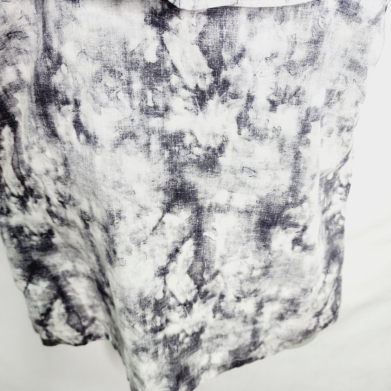 Other Marisa Christina Black Tie Dye Linen Blend Ruffle Top Size M / US 6-8 / IT 42-44 - 7 Thumbnail