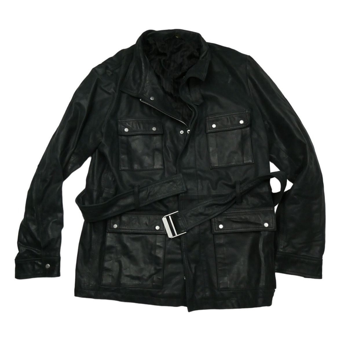 Zara NEW women's Zara 100% leather moto jacket, black, XL Size XL / US 12-14 / IT 48-50 - 1 Thumbnail