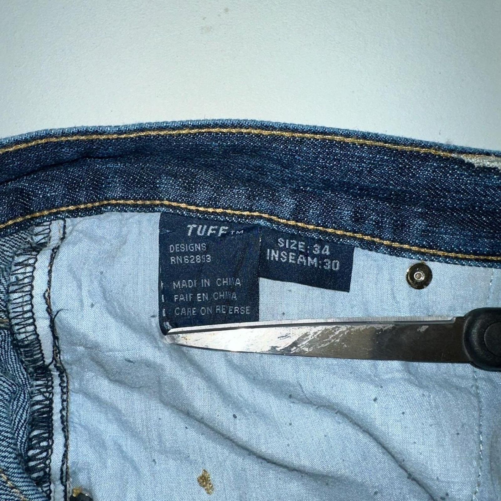 Vintage Vintage baggy y2k tuff faded blue skater carpenter style Size US 34 / EU 50 - 4 Thumbnail