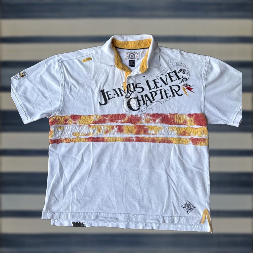 Akademiks VINTAGE Akademiks Polo Shirt 2XL Short Sleeve Hip Hop Grunge 90s White Cotton Mens Polo Shirt Size US XXL / EU 58 / 5 - 1 Thumbnail