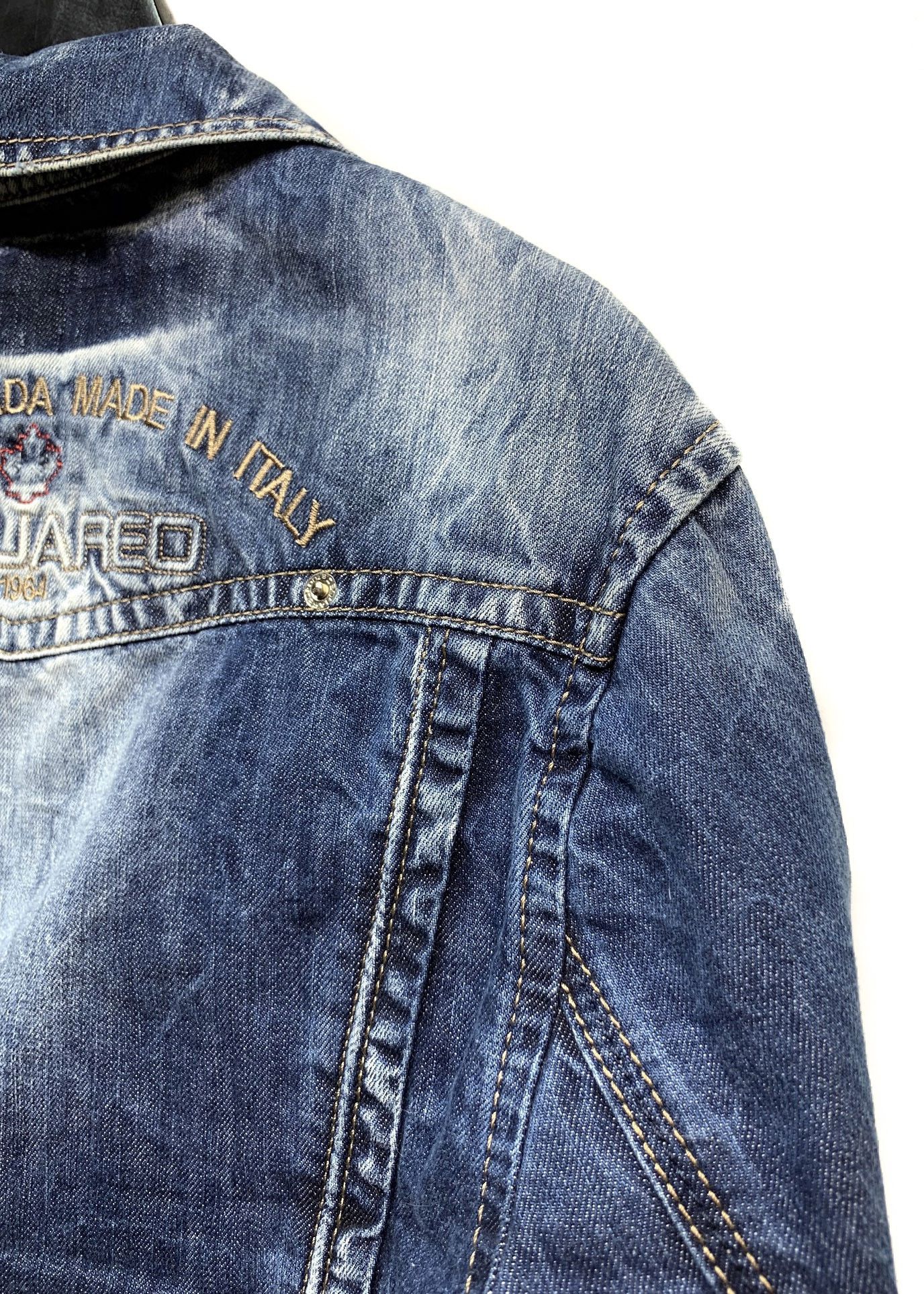 Dsquared2 Dsquared2 Washed Blue Embroidered Button Denim Jacket Size US M / EU 48-50 / 2 - 7 Thumbnail