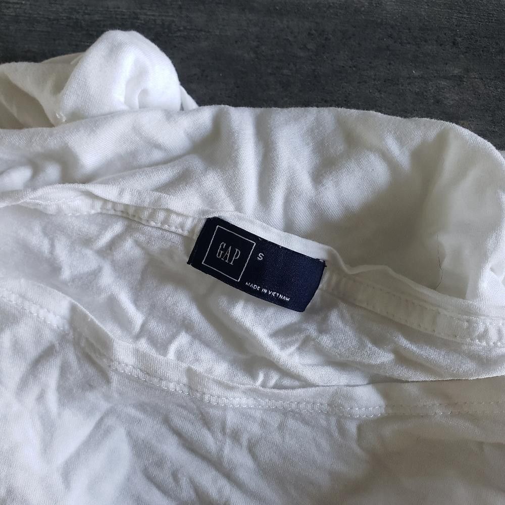 Gap White Classic GAP Short Sleeve Size S / US 4 / IT 40 - 3 Thumbnail