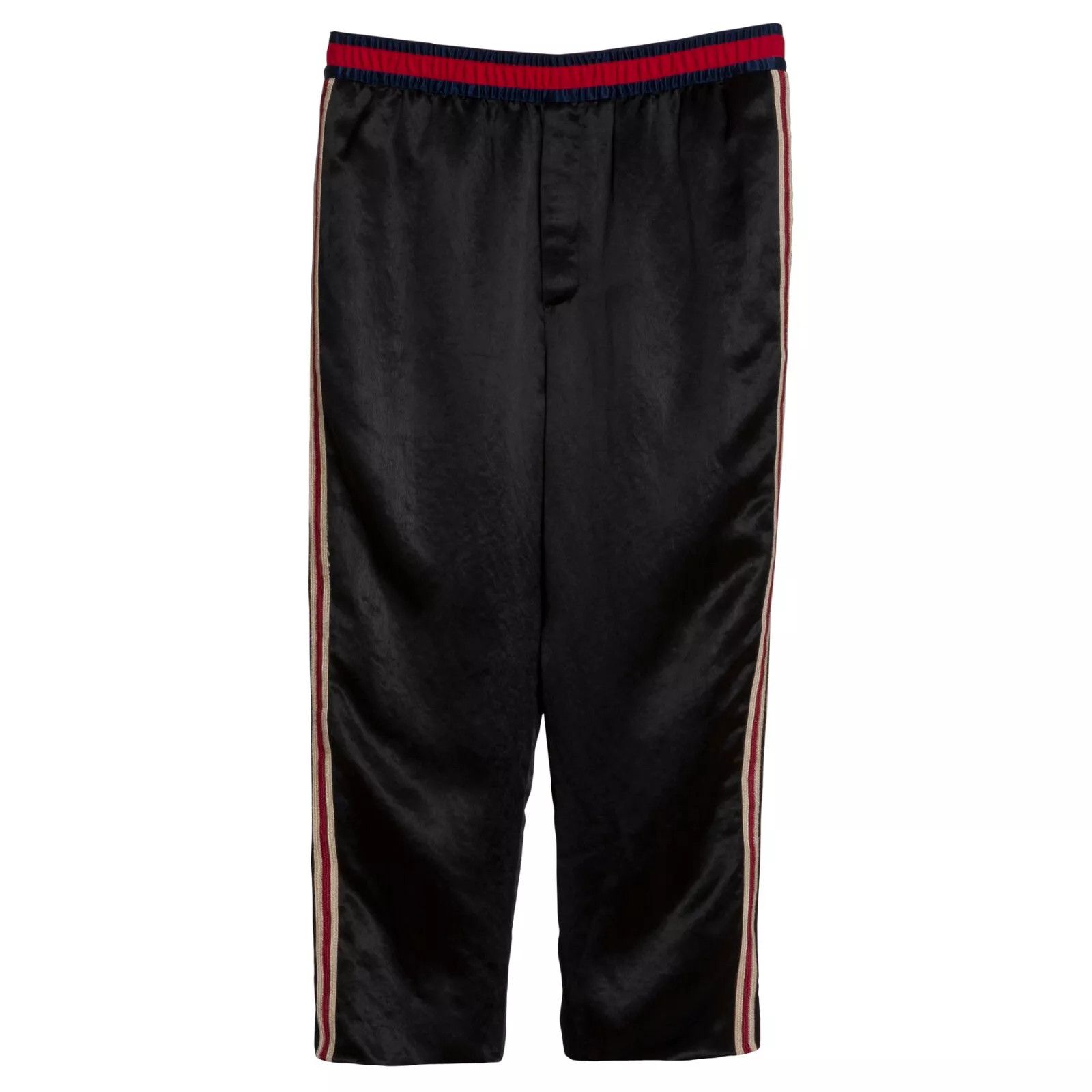 image of Gucci (Italy) Satin Weave Acatate Embroidered Grosgrain in Black, Men's (Size 34)