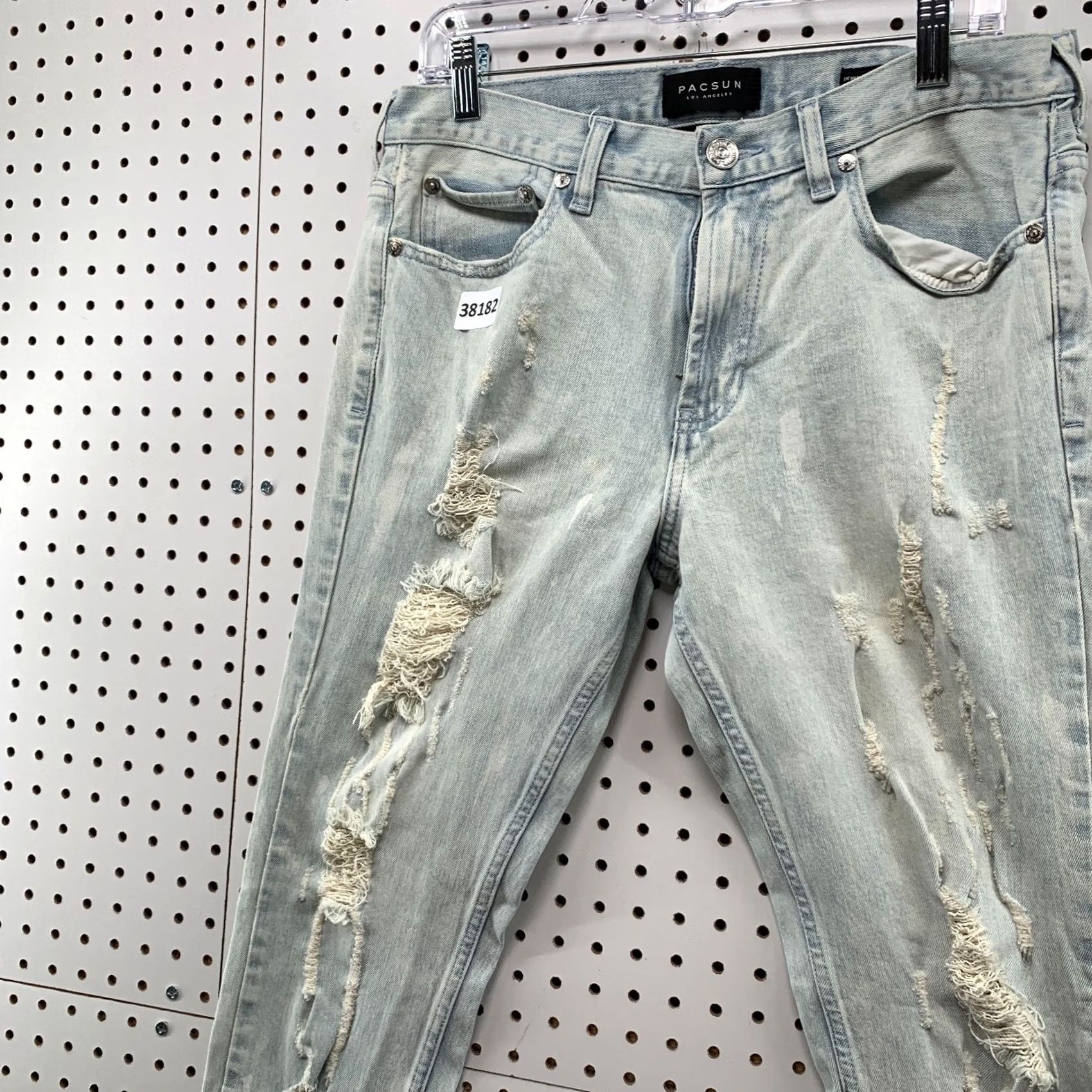 Pacsun PacSun Jeans Mens Size 32x32 Fits 32x30 Distressed Denim Comfort Stretch Skinny Size US 32 / EU 48 - 4 Thumbnail