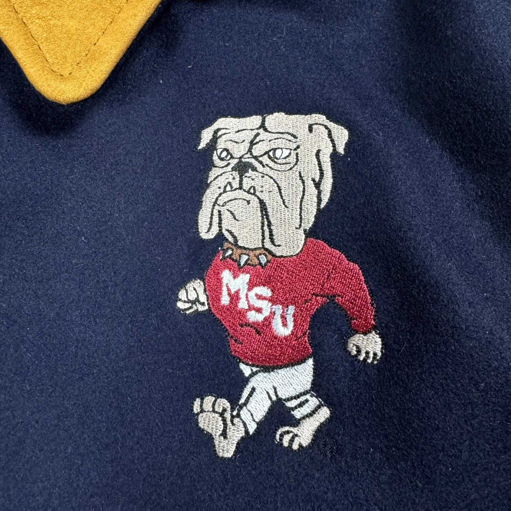 Vintage VTG 90s MISSISSIPPI STATE MSU BULLDOGS LETTERMAN VARSITY JACKET LEATHER NWT M Size US M / EU 48-50 / 2 - 3 Thumbnail