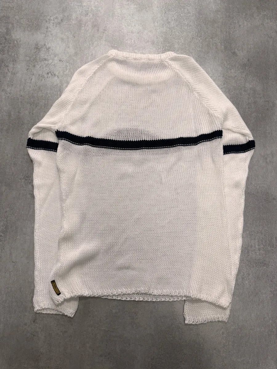 Armani × Vintage 2000s Armani Wave White Sweater Size US L / EU 52-54 / 3 - 3 Thumbnail
