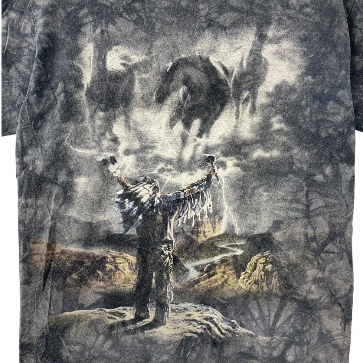 Vintage Vintage AMERICAN THUNDER The Mountain AOP Tee Shirt Top Size US M / EU 48-50 / 2 - 3 Thumbnail