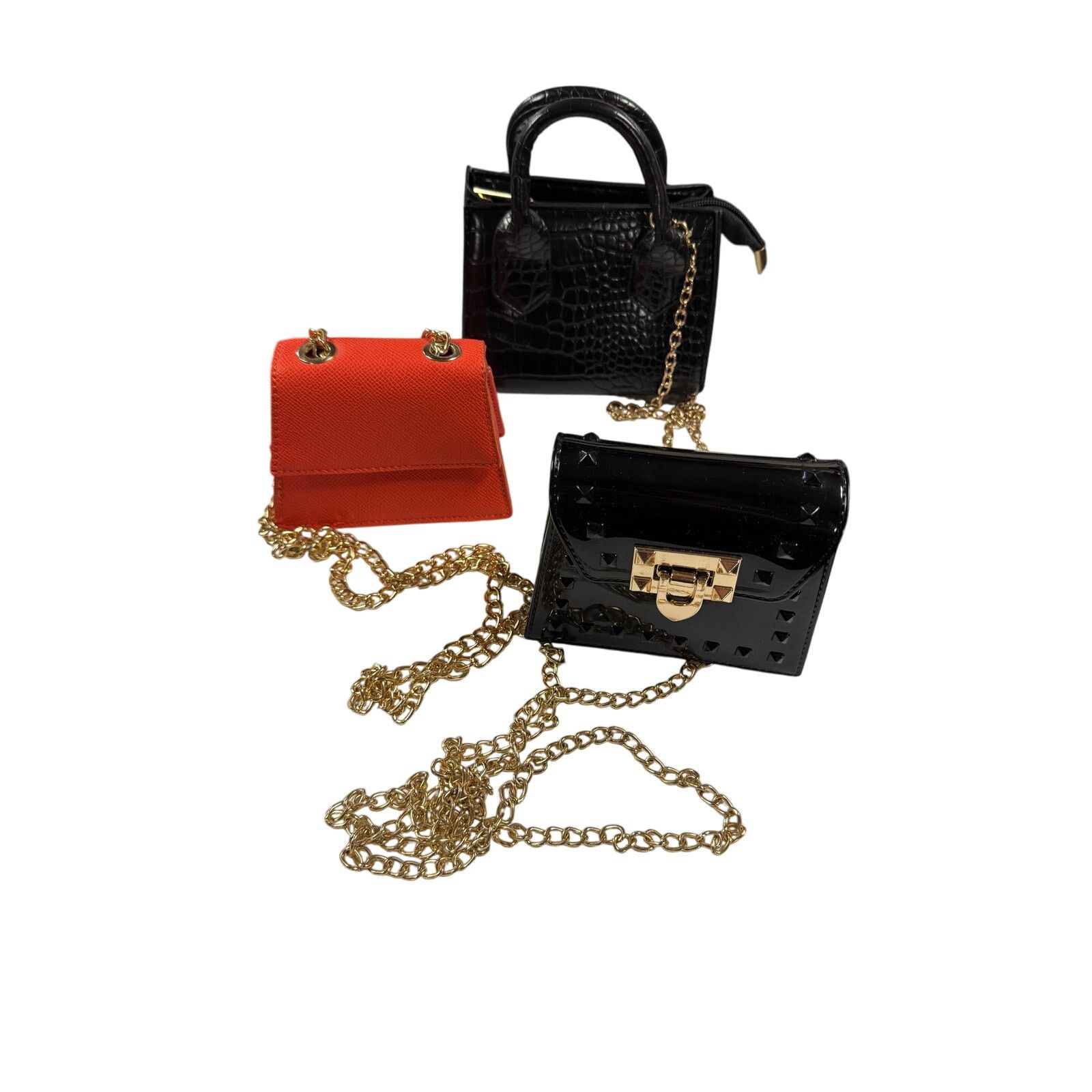 Other Crossbody / mini / black / orange gold chains/ lot of 3 /EUC Size ONE SIZE - 1 Thumbnail
