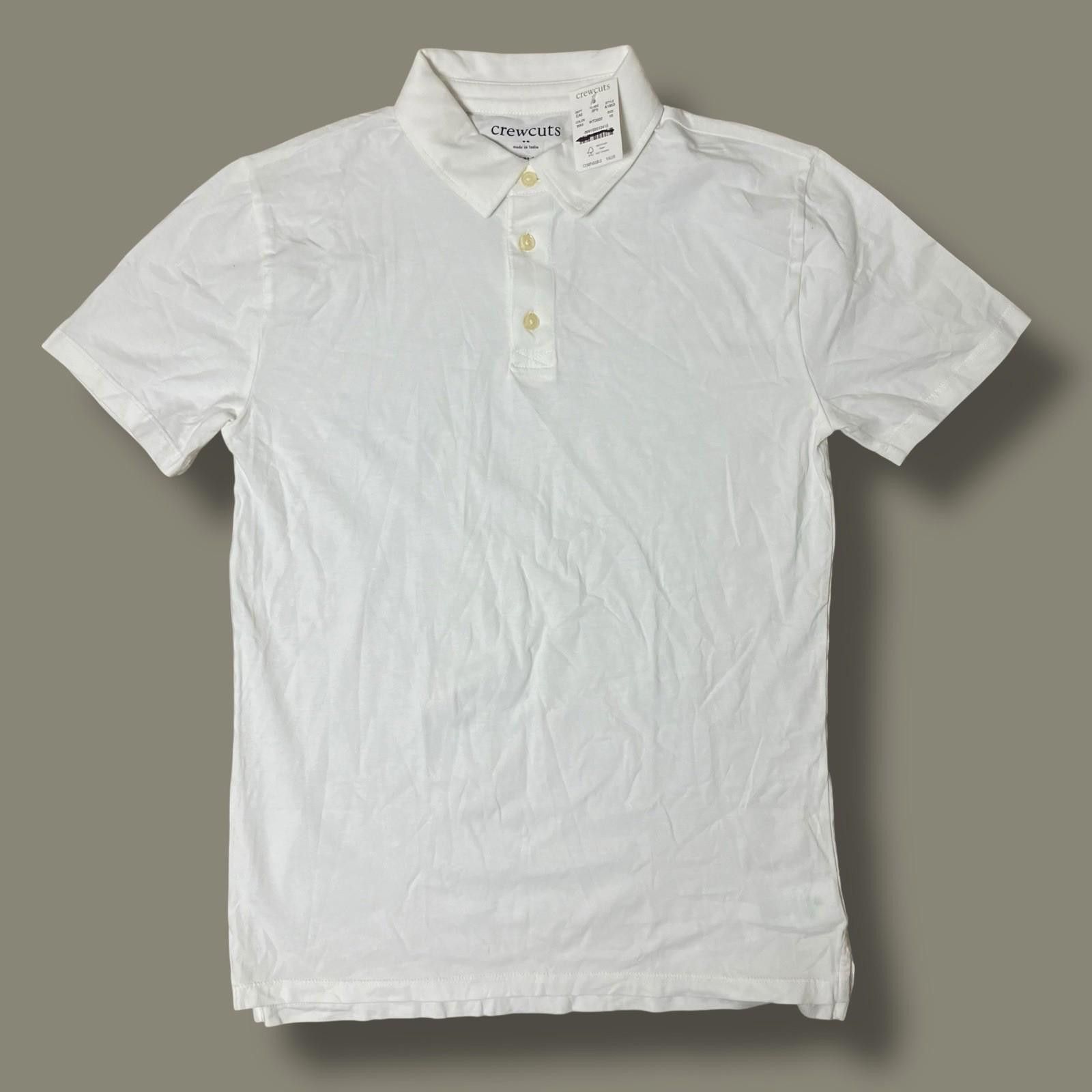 Designer Crewcuts Boys 16 White Polo Cotton Preppy Casual A1853 Size US XXS / EU 40 - 9 Thumbnail